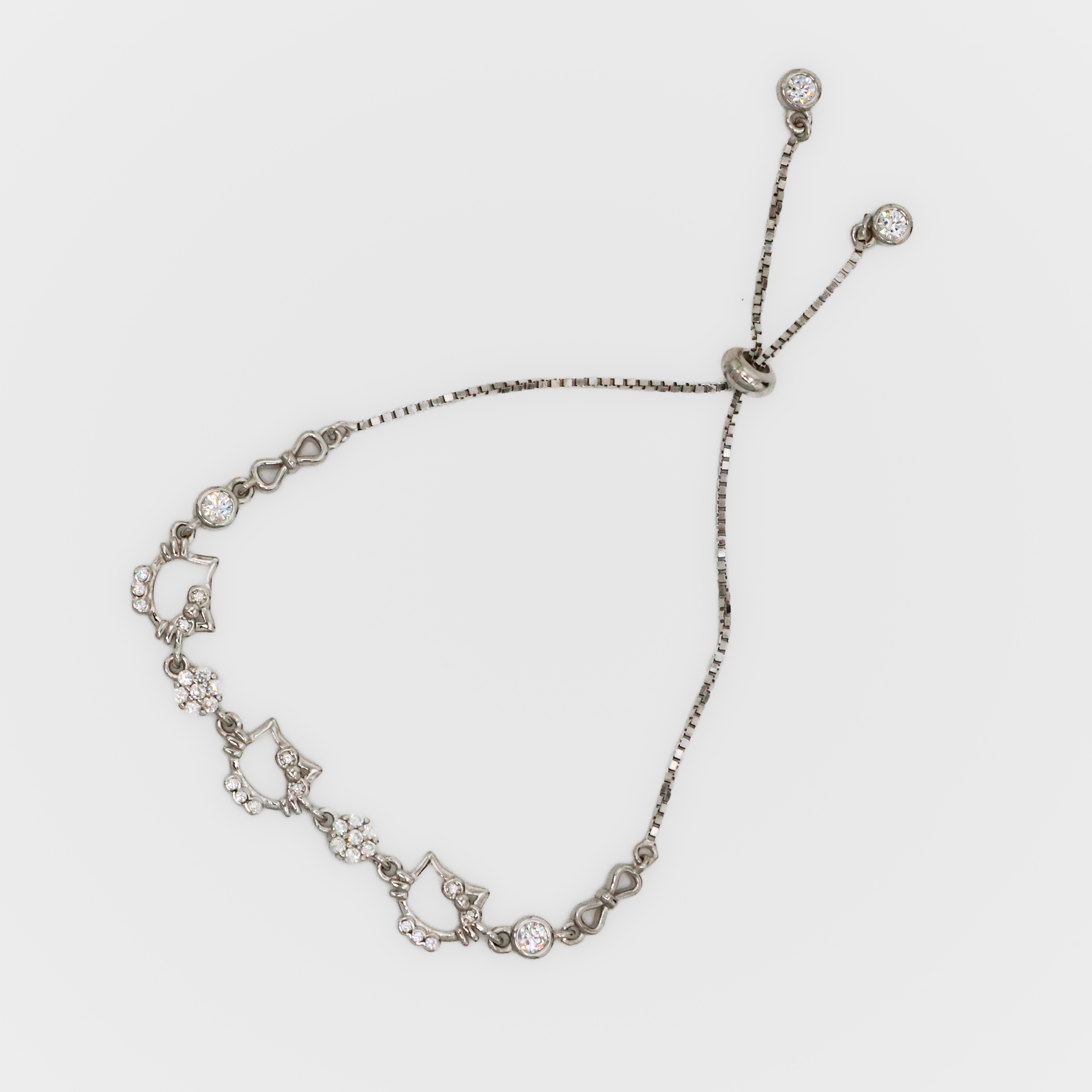 Arham Silver Palace - Silver Kitty Bracelet