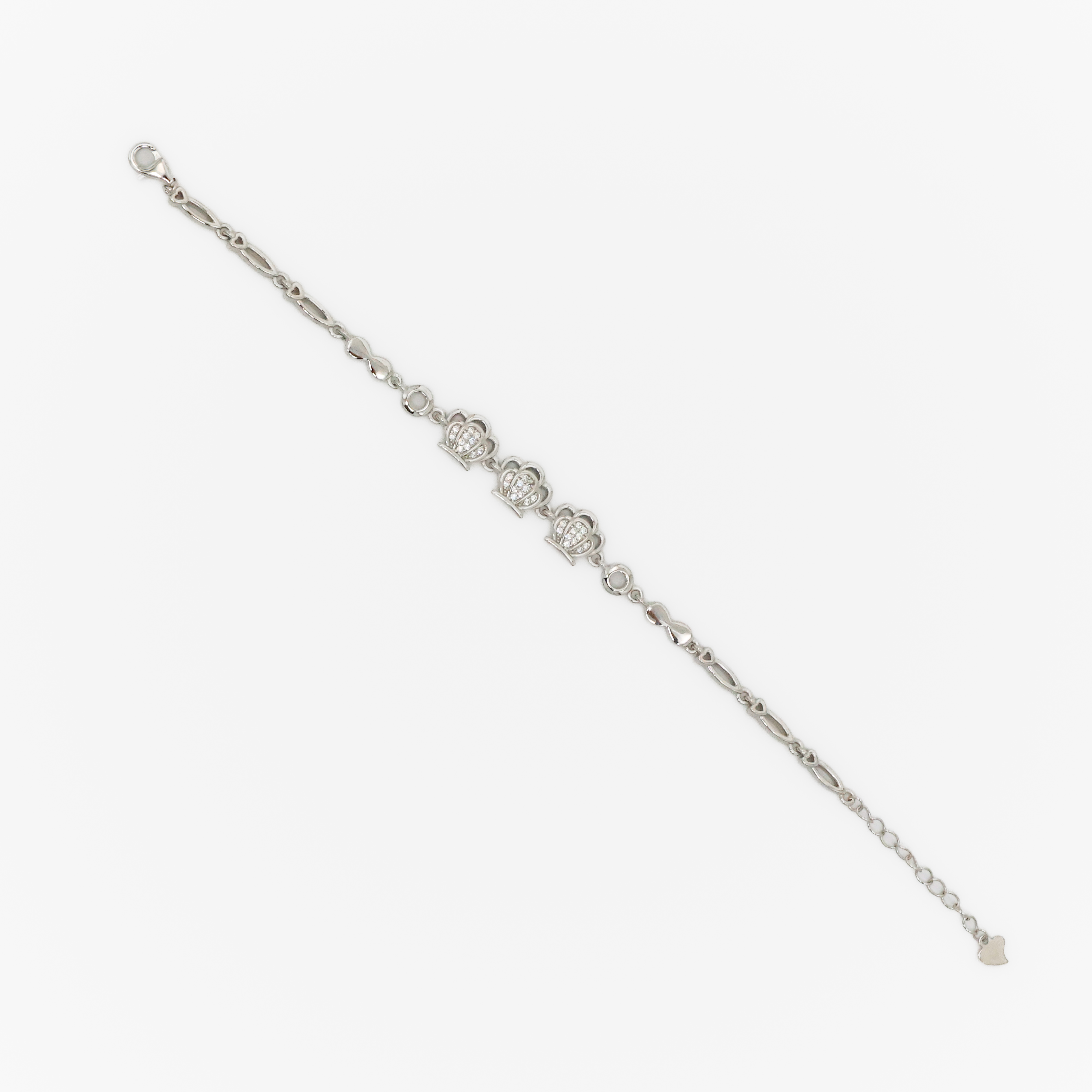 Silver Crown Bracelet