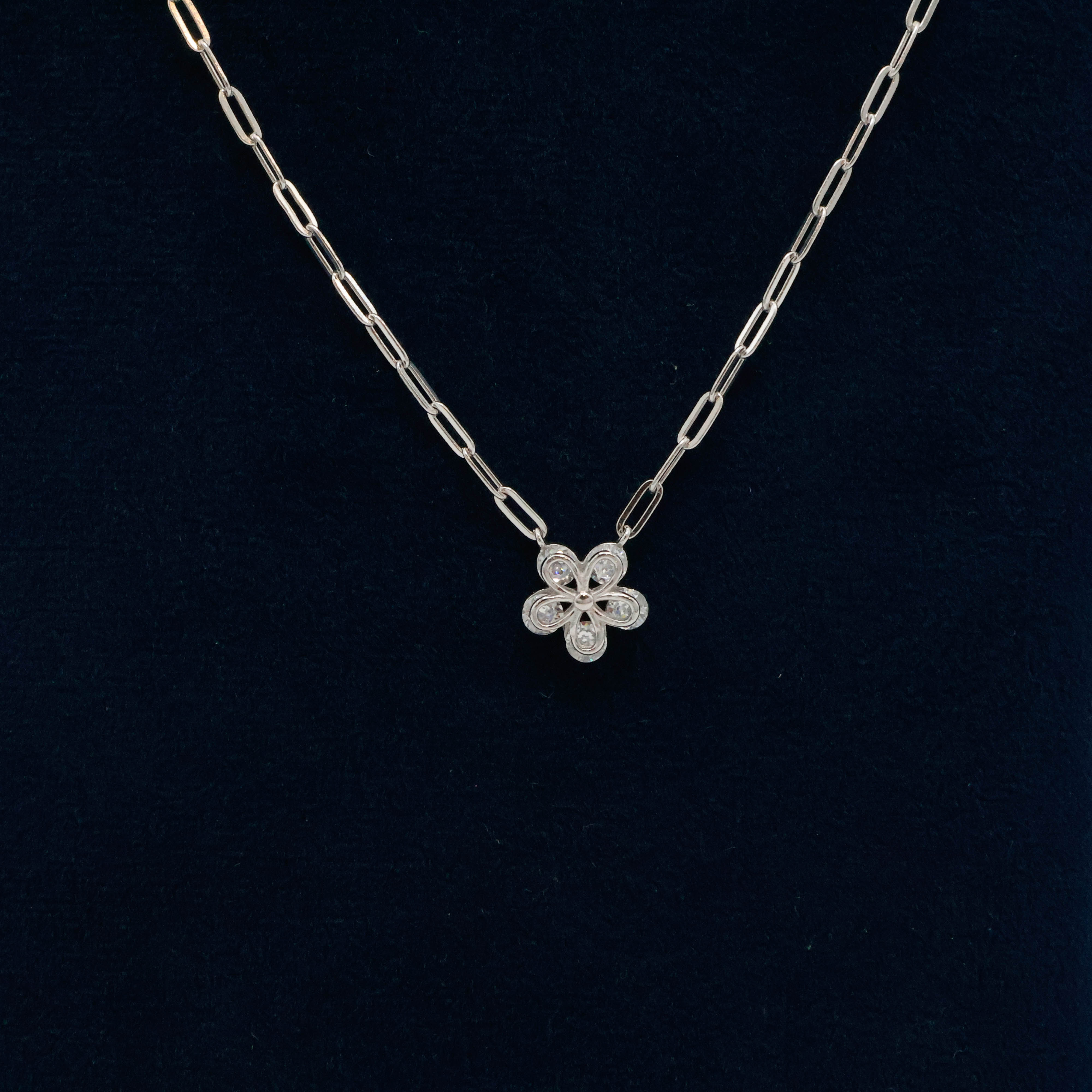 Silver Flower Necklace