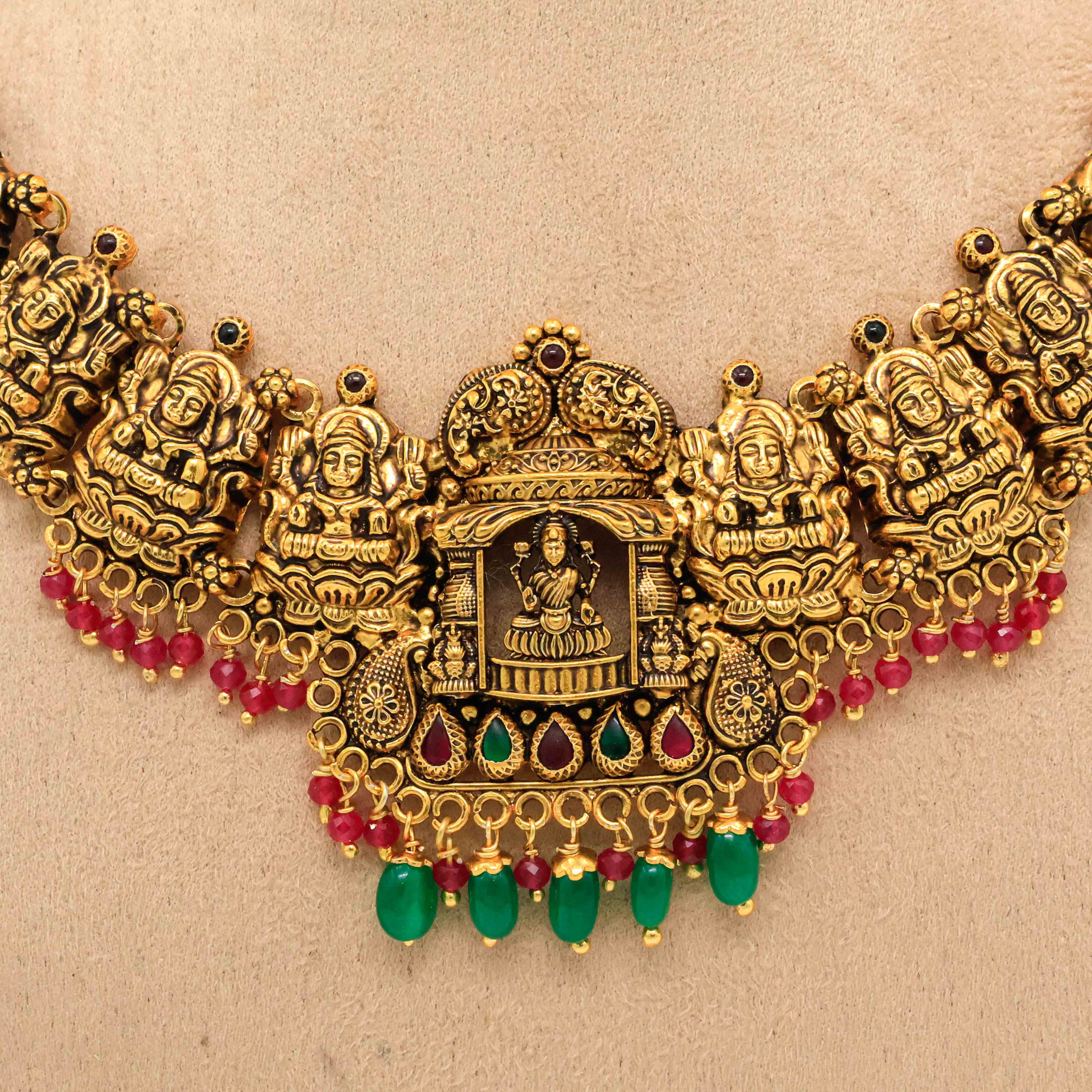 Arham Silver Palace - Gold Temple Necklace