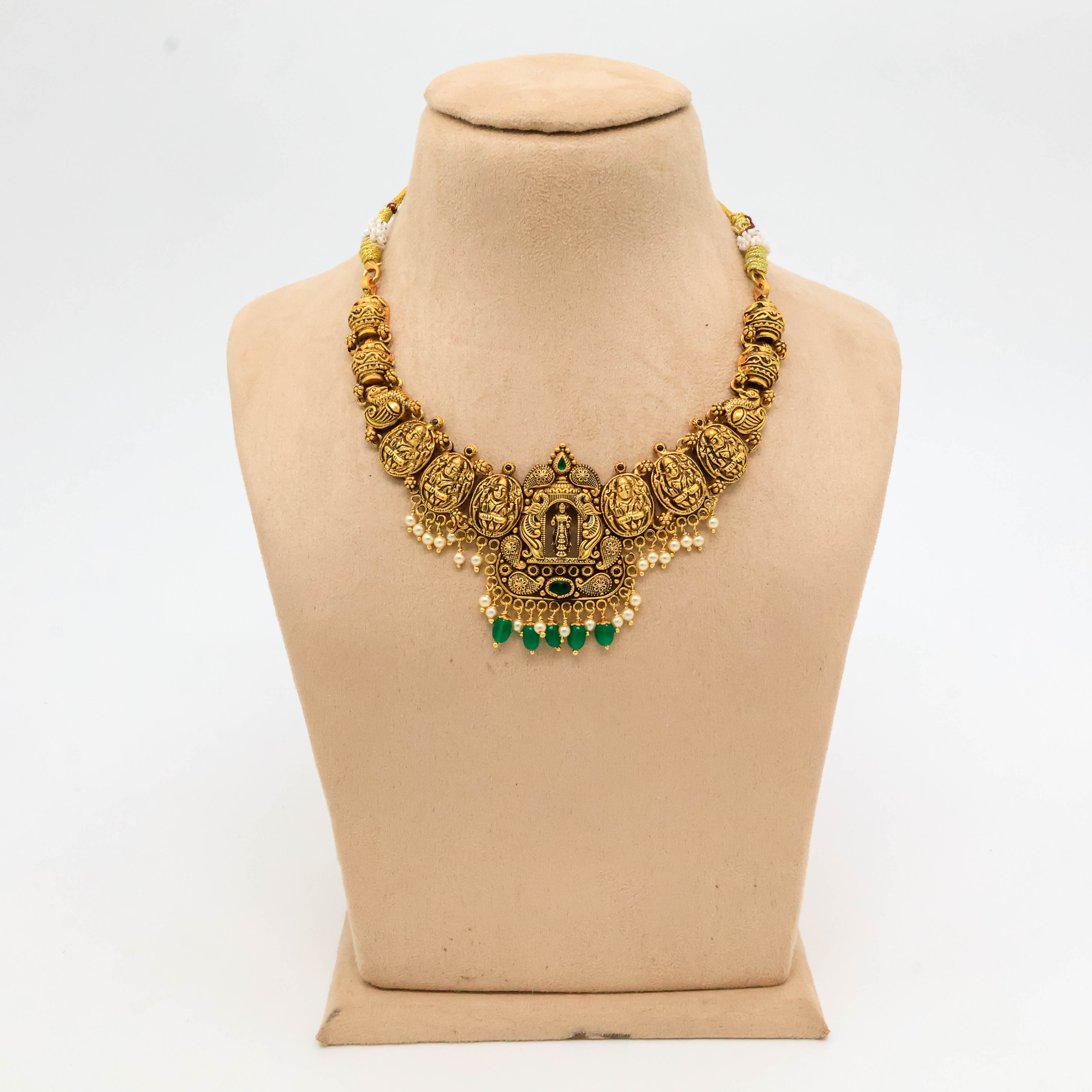 Arham Silver Palace - Gold Temple Necklace
