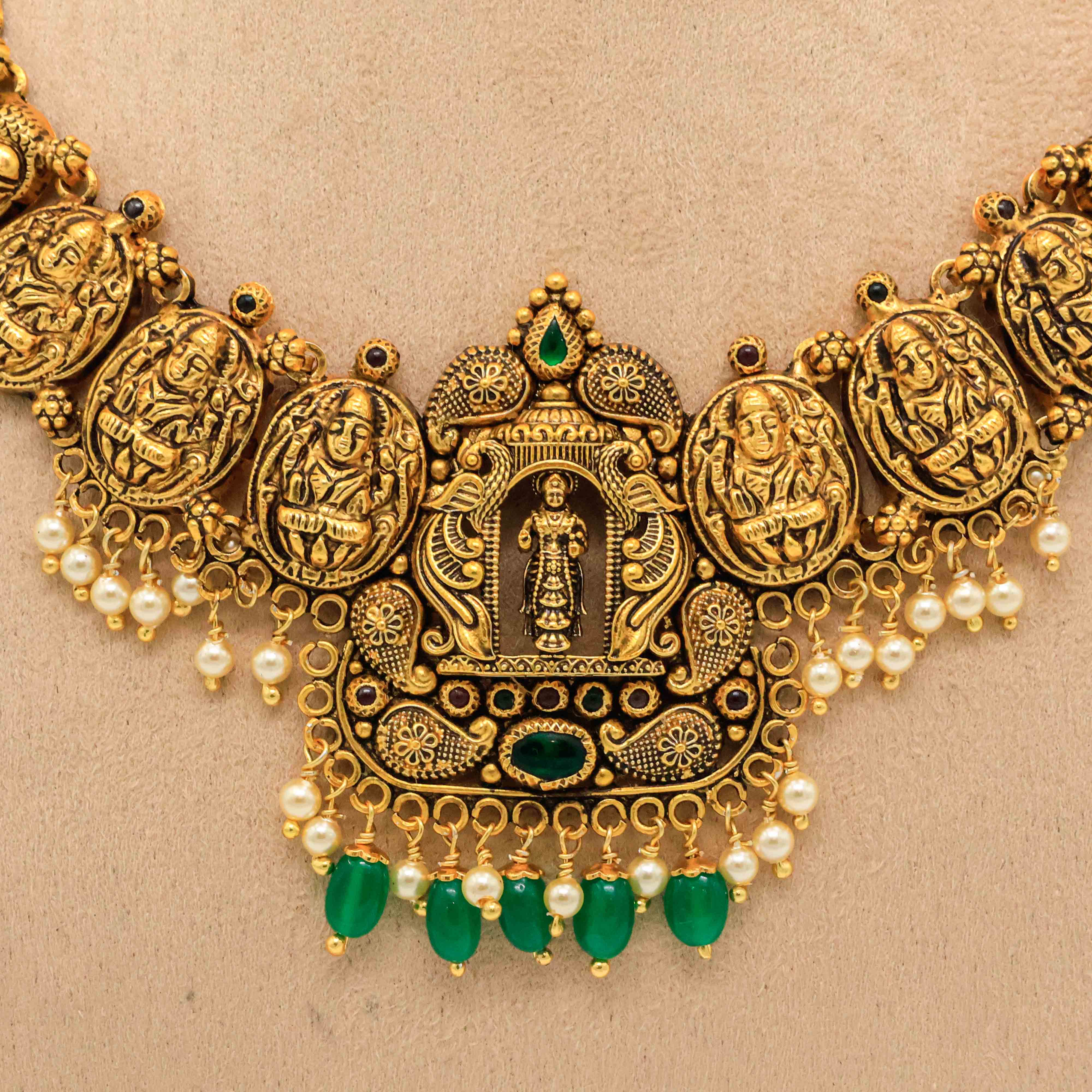 Arham Silver Palace - Gold Temple Necklace