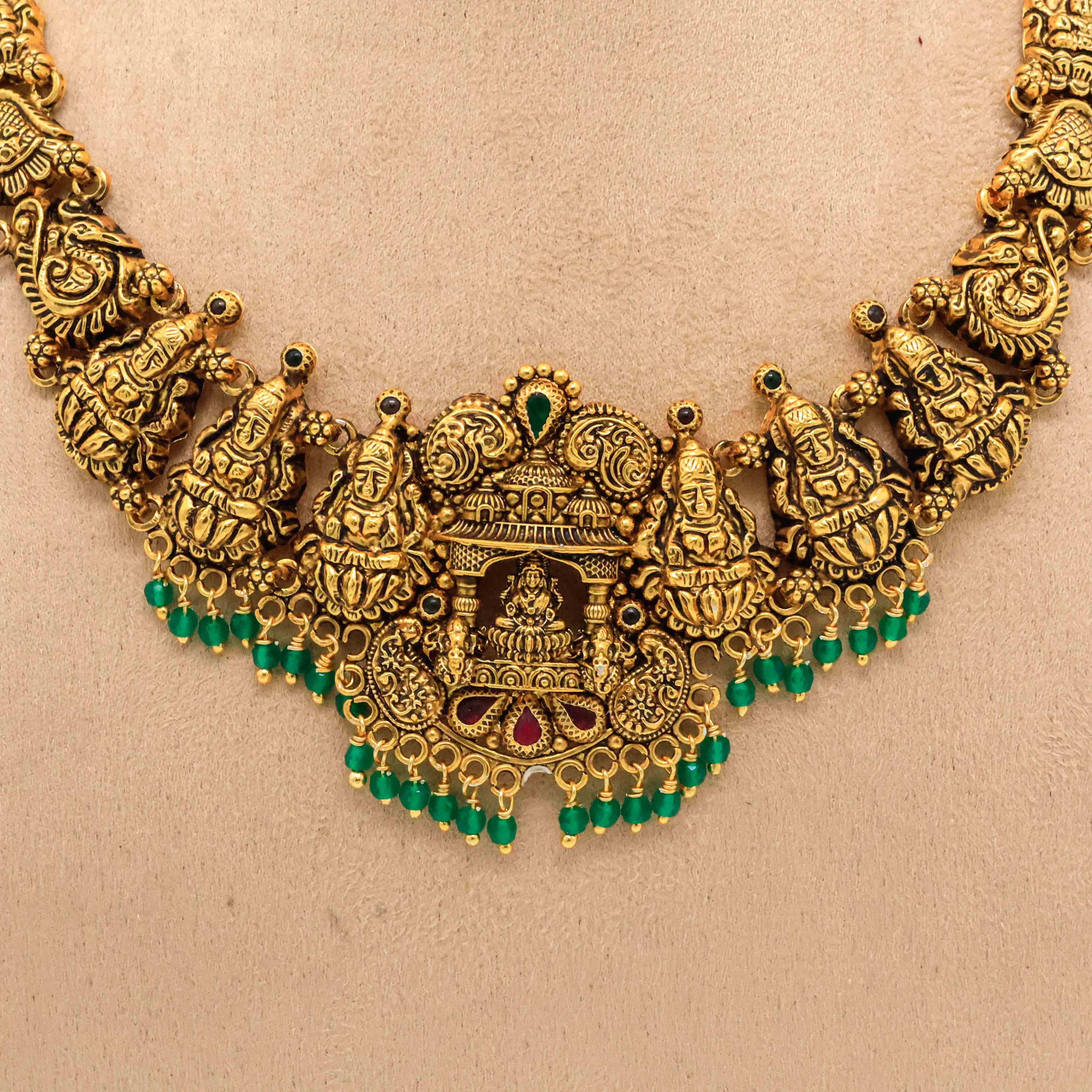Arham Silver Palace - Gold Lakshmi Necklace
