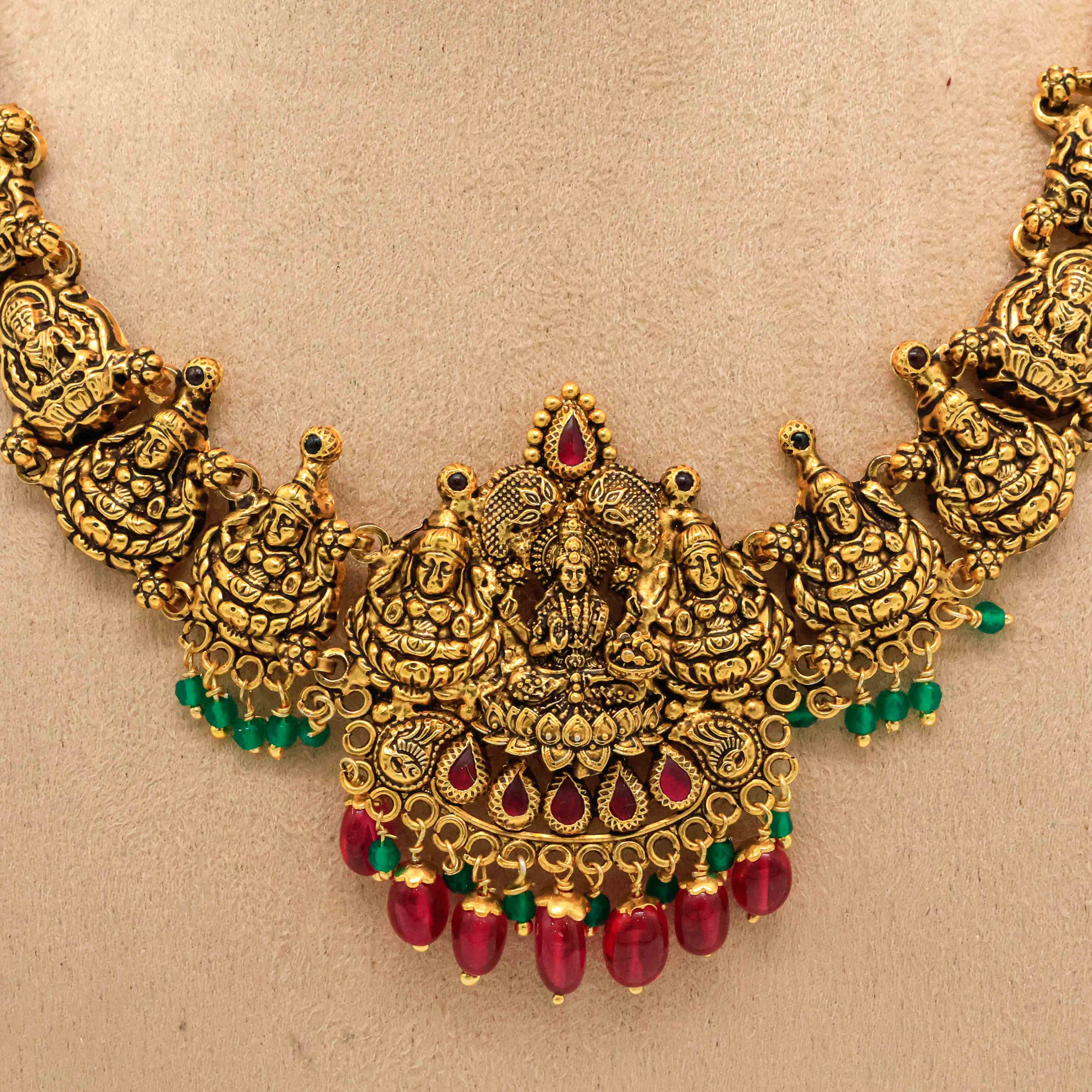 Arham Silver Palace - Gold Temple Necklace