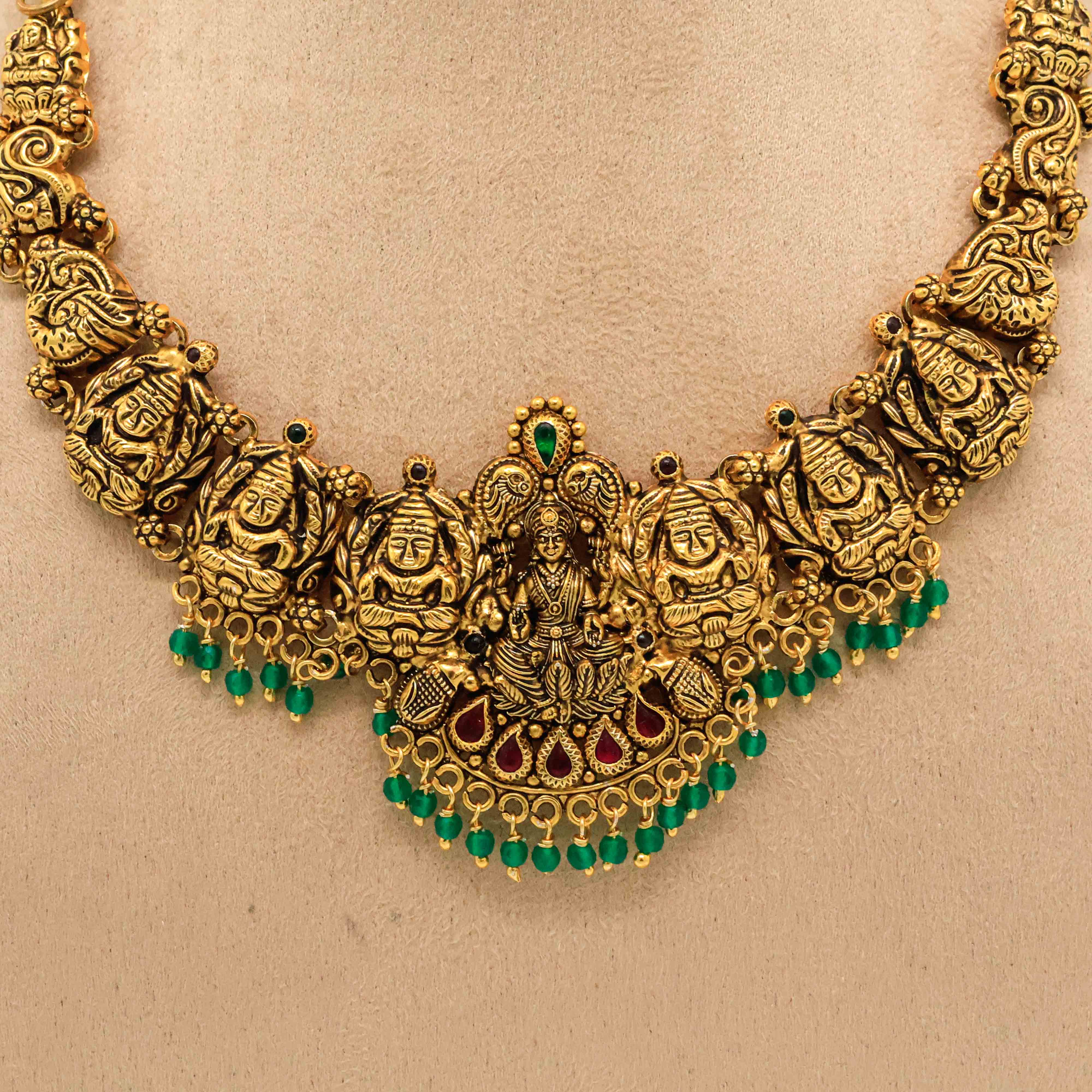 Arham Silver Palace - Gold Temple Necklace