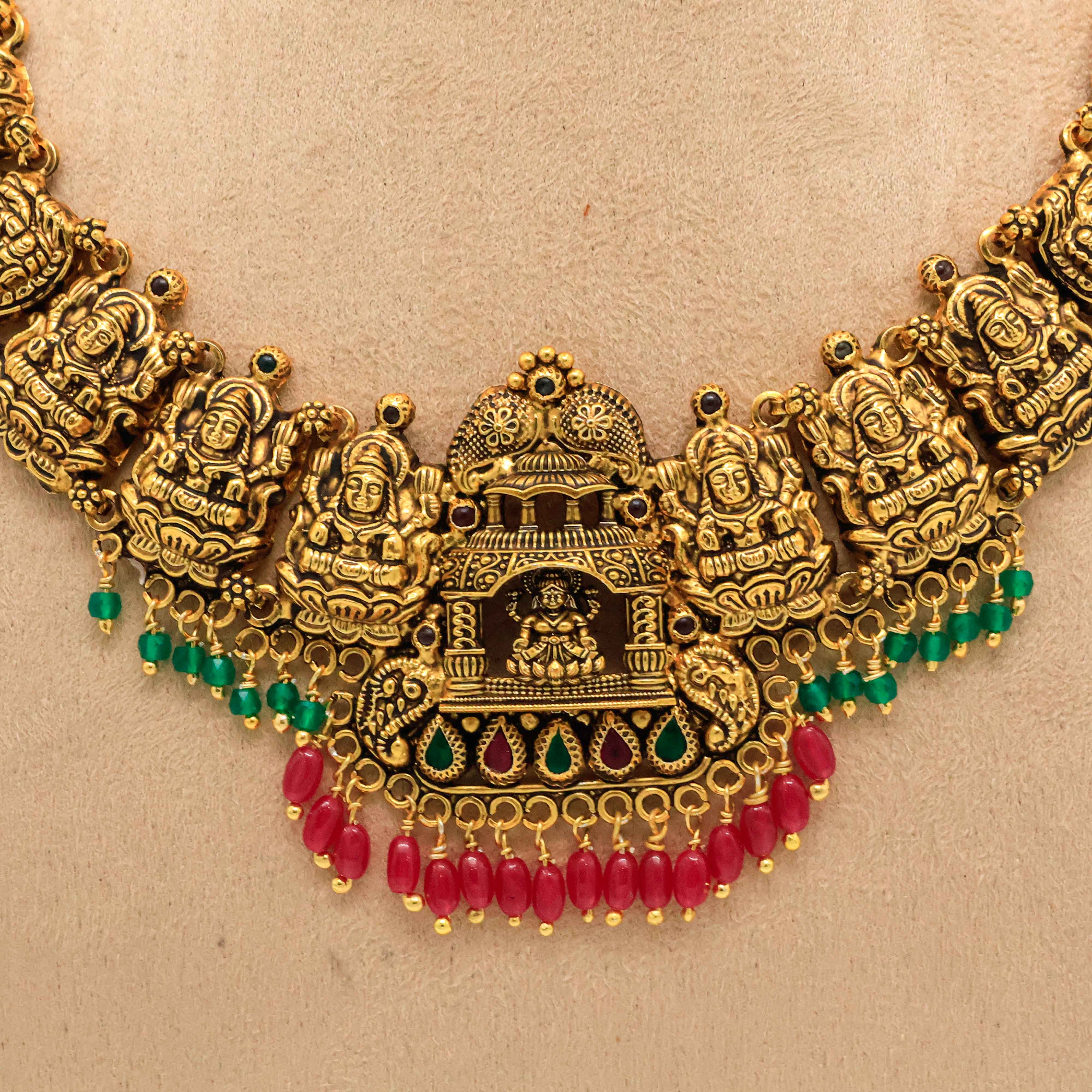 Arham Silver Palace - Gold Temple Necklace
