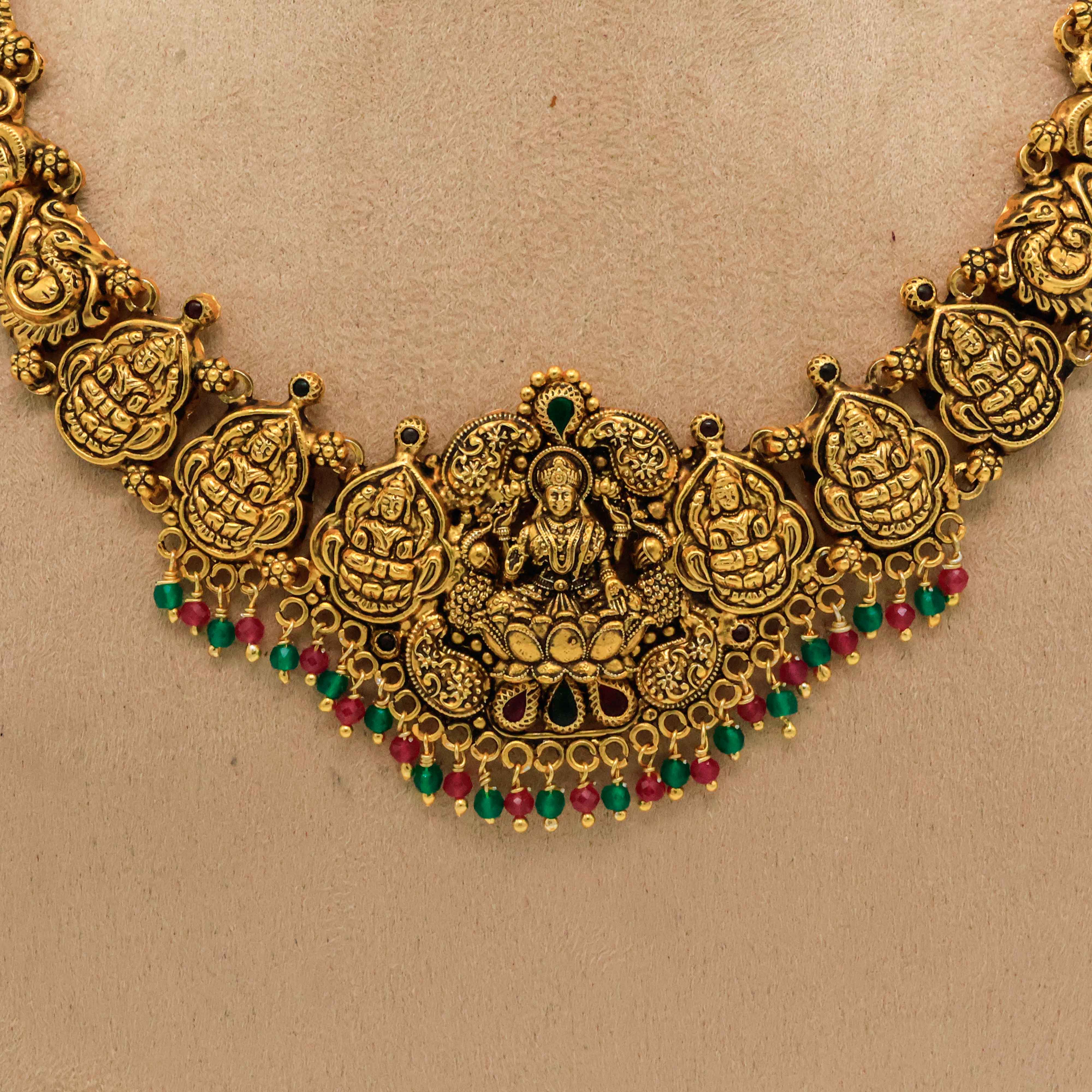 Arham Silver Palace - Gold Temple Necklace