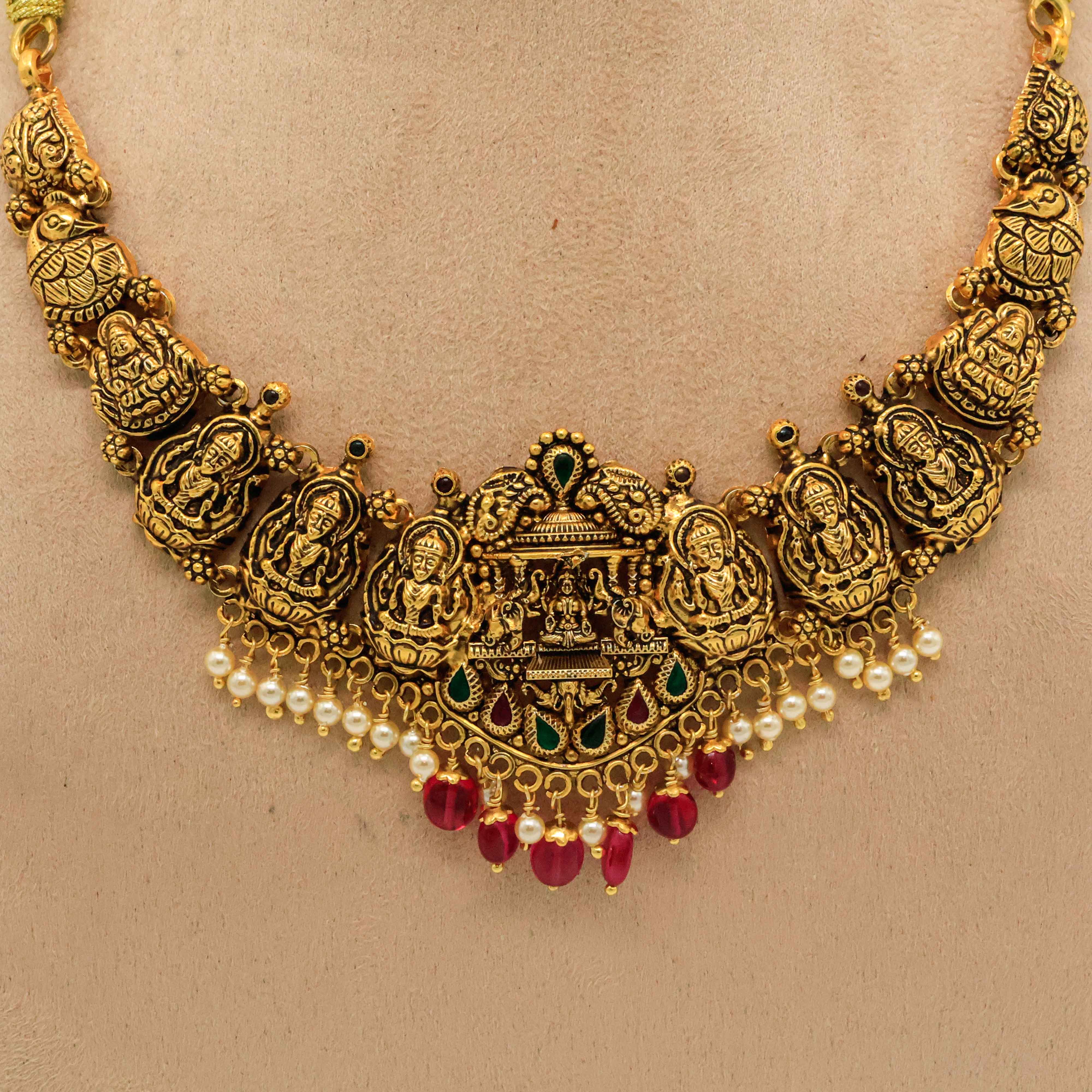 Arham Silver Palace - Gold Temple Necklace