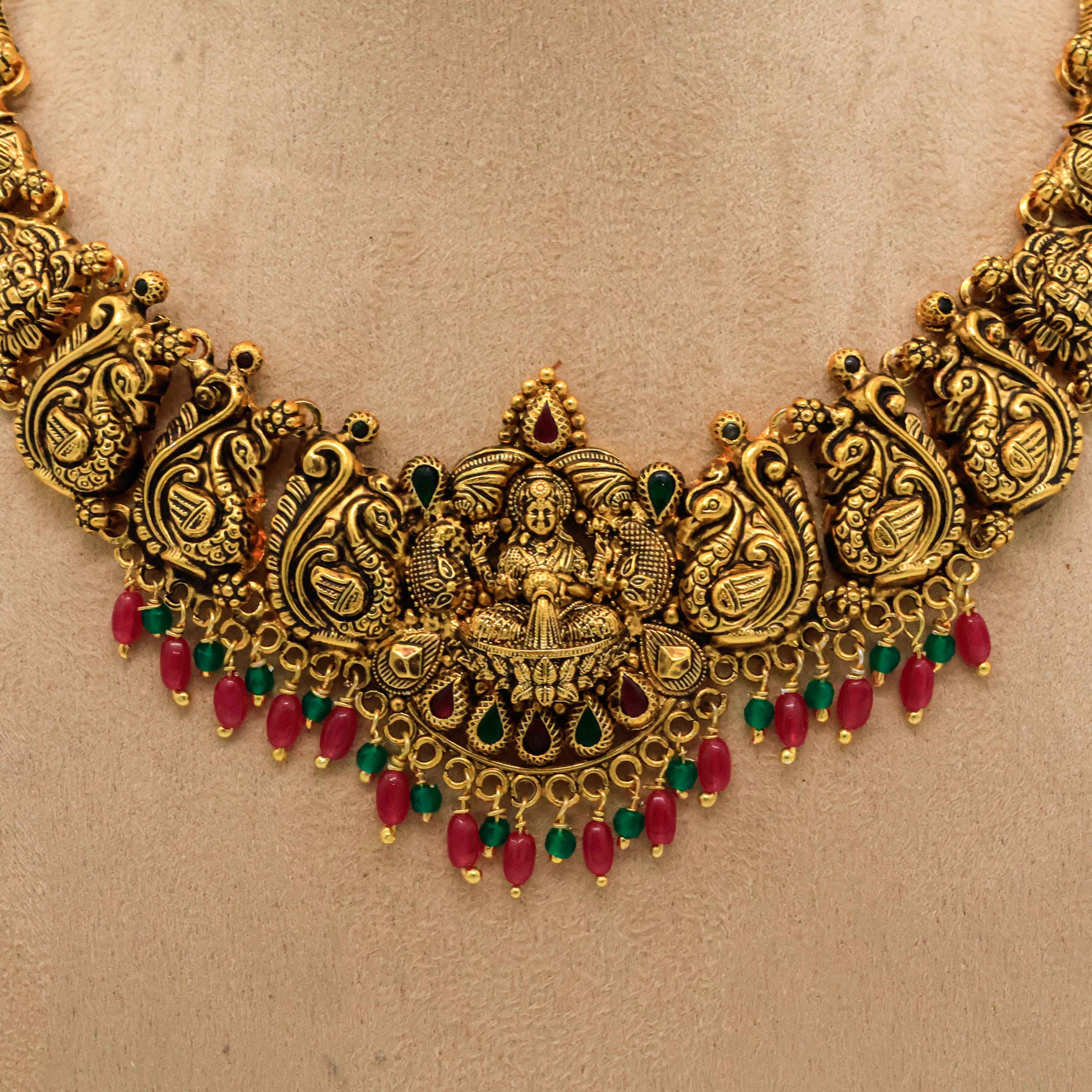 Arham Silver Palace - Gold Temple Necklace