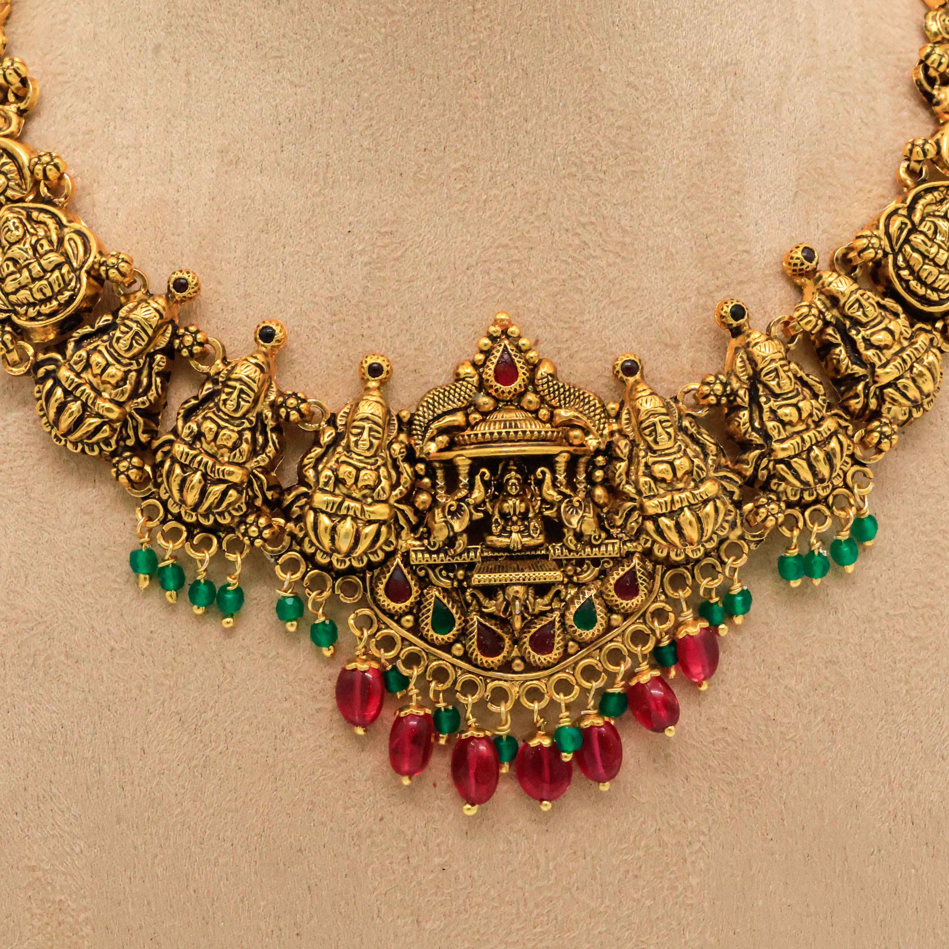 Arham Silver Palace - Gold Temple Necklace