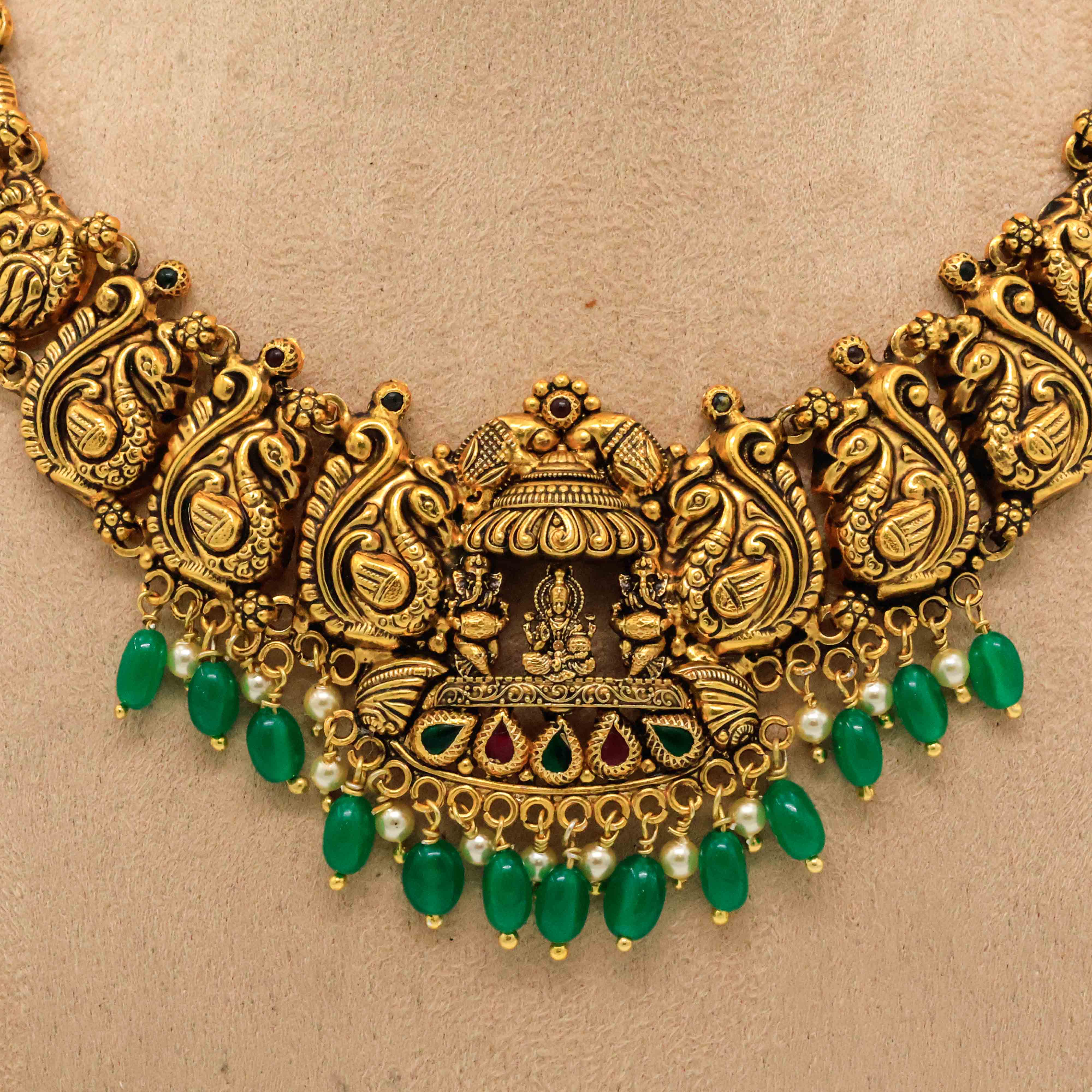 Arham Silver Palace - Gold Temple Necklace