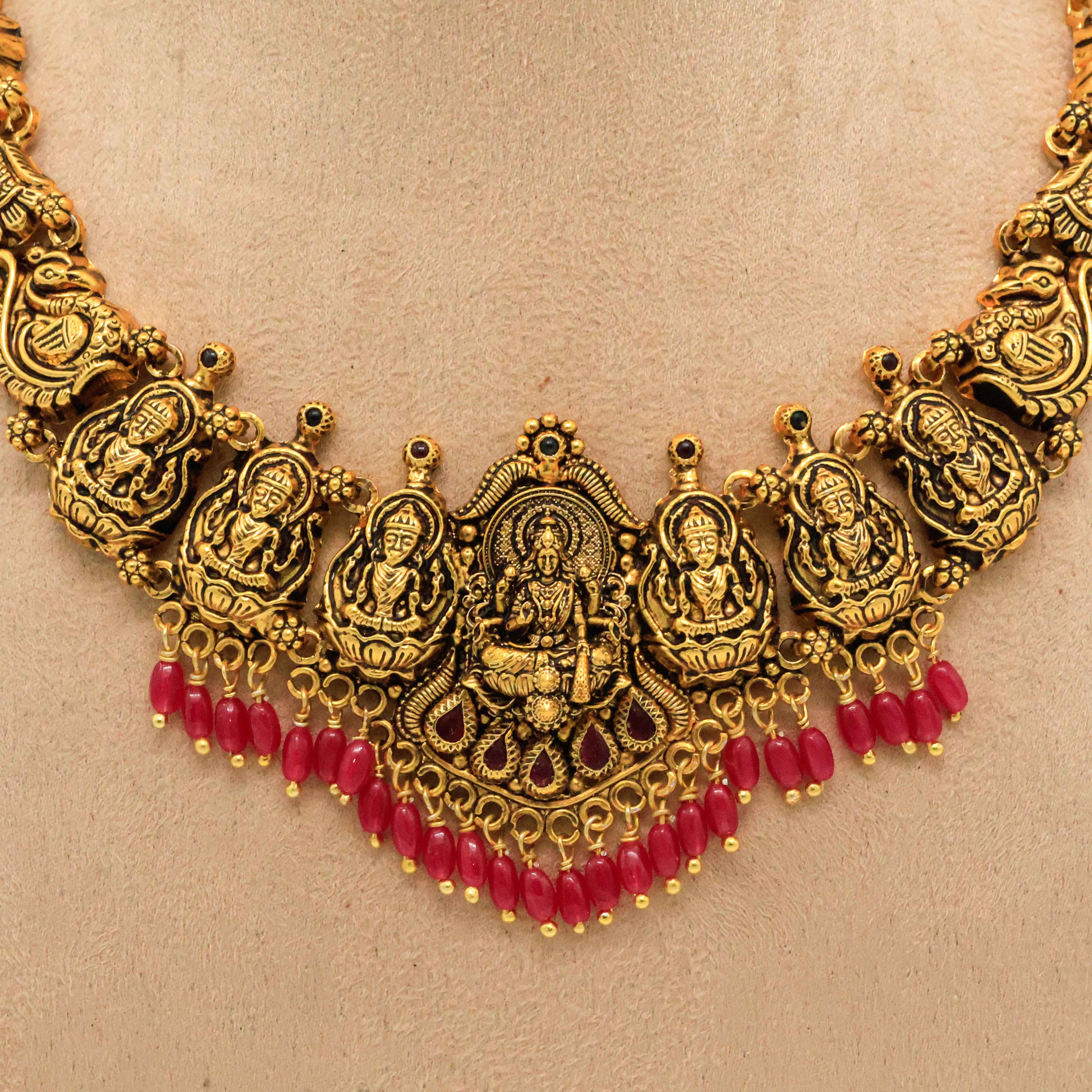 Arham Silver Palace - Gold Lakshmi Necklace
