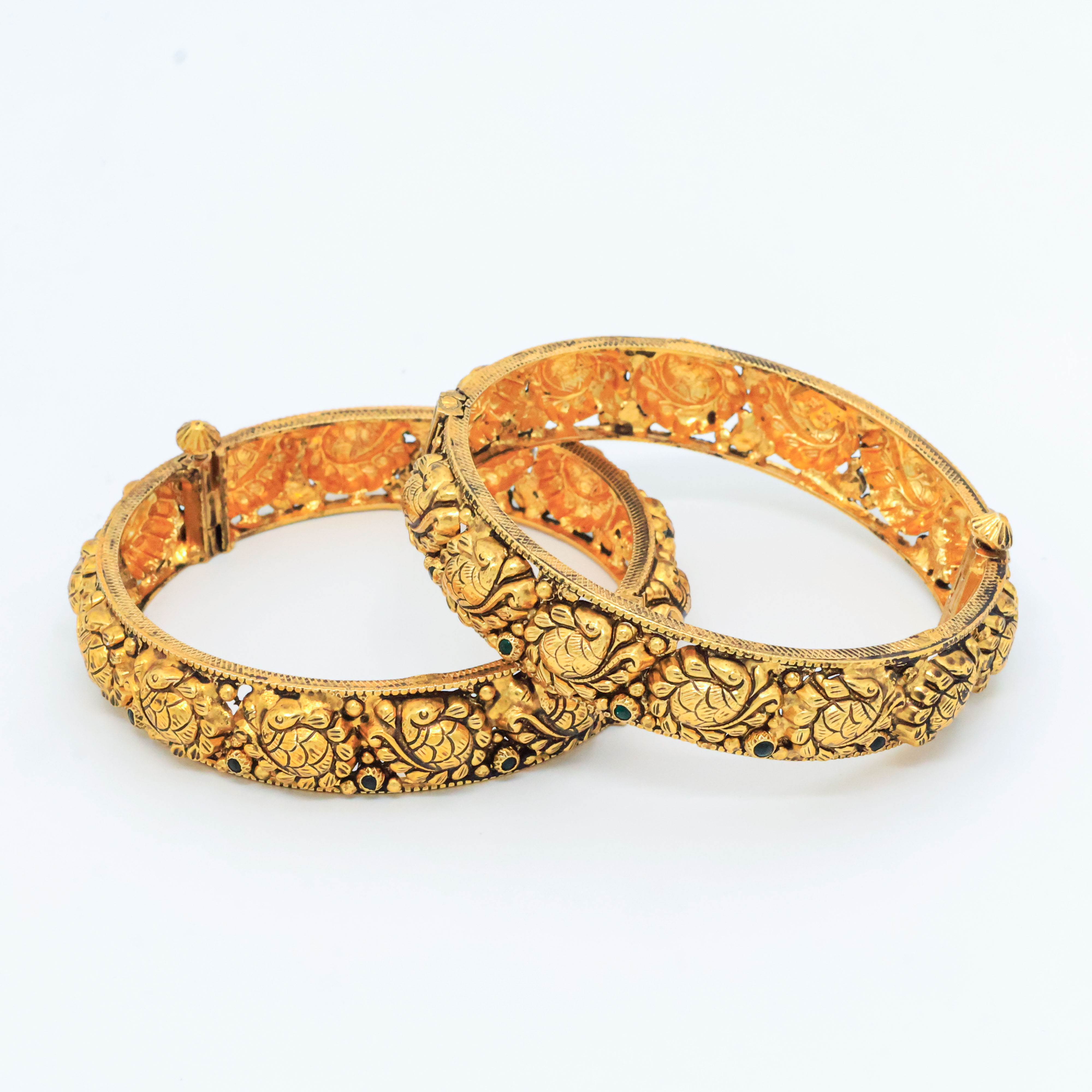Arham Silver Palace - Gold Bangle Set