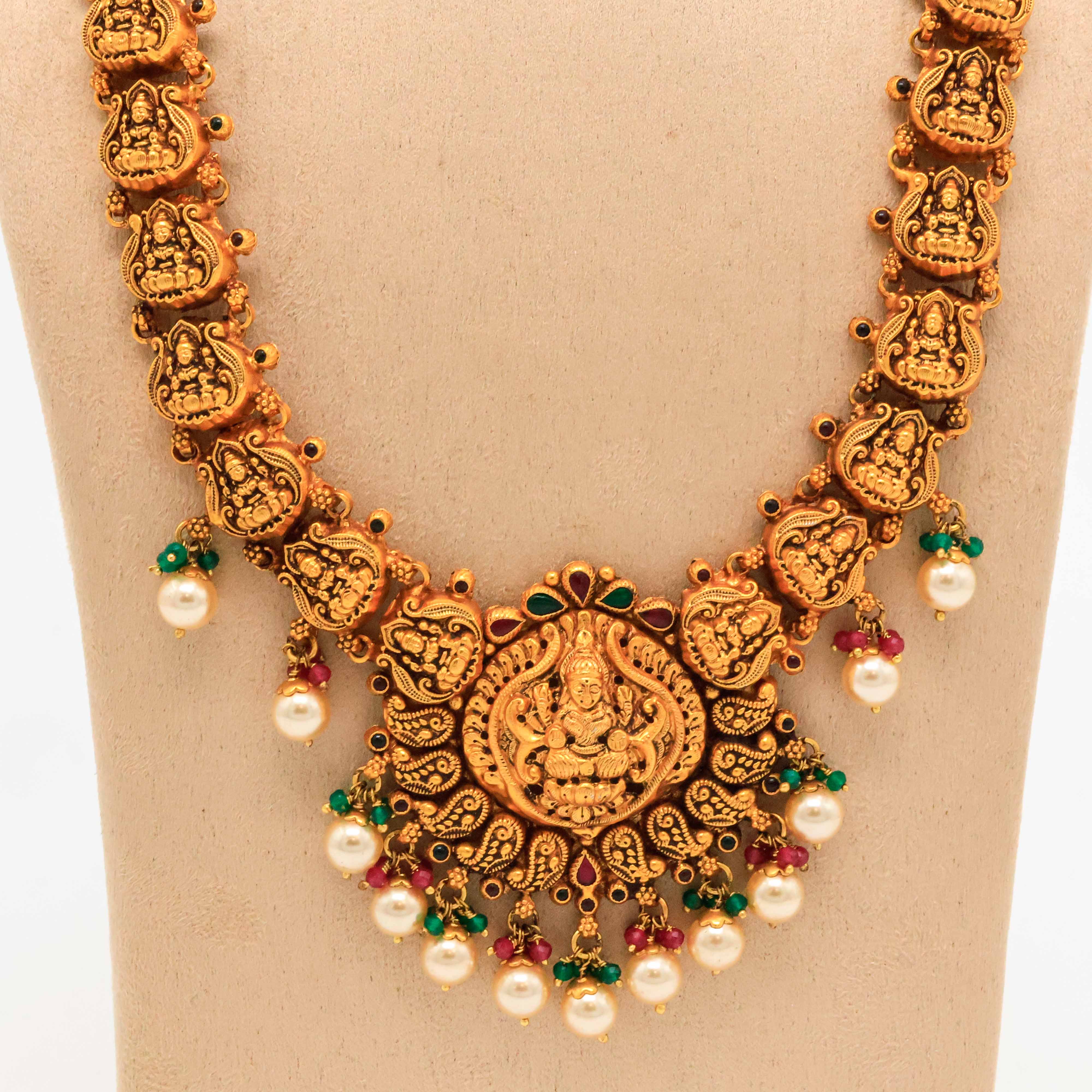 Arham Silver Palace - Gold Lakshmi Necklace