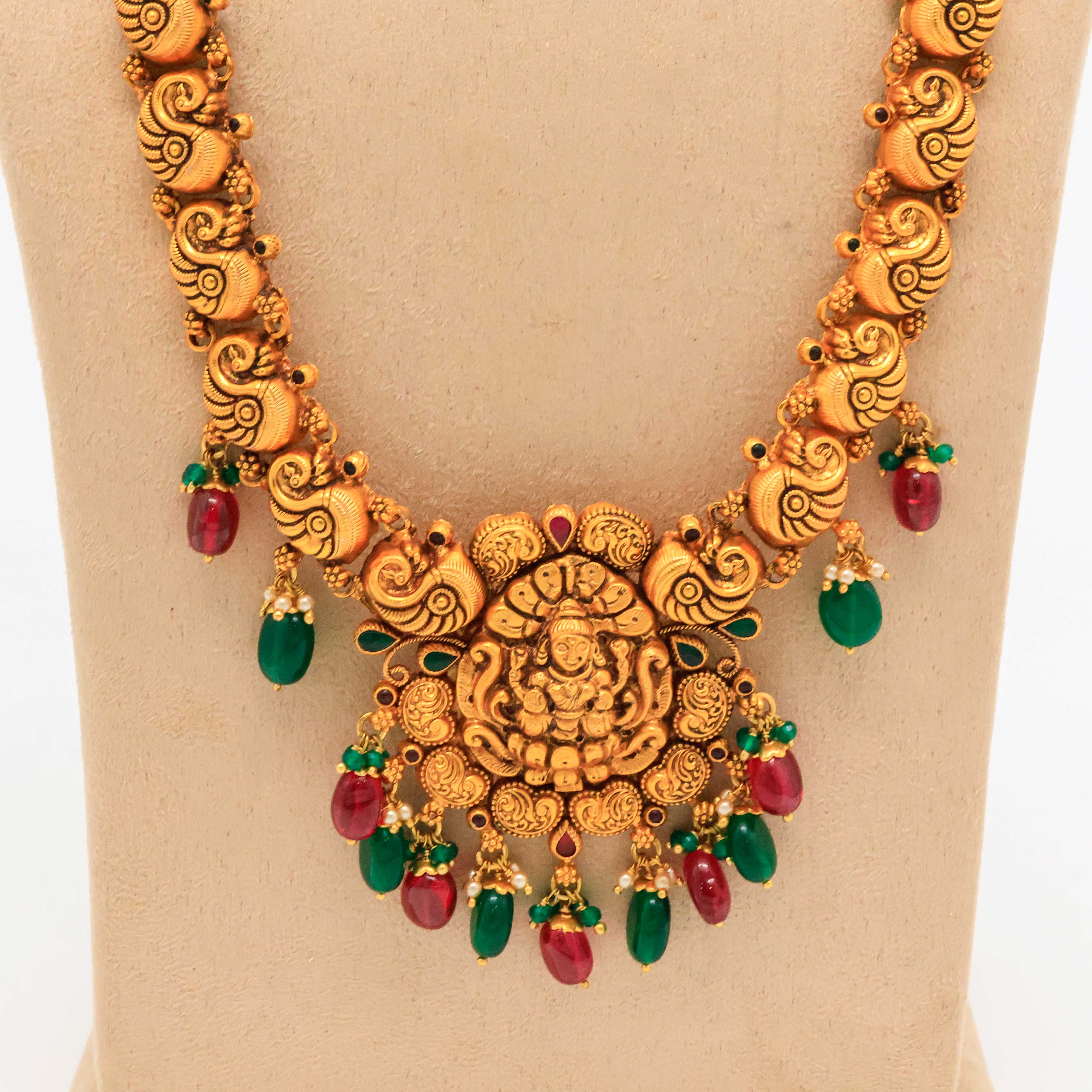 Arham Silver Palace - Gold Temple Necklace