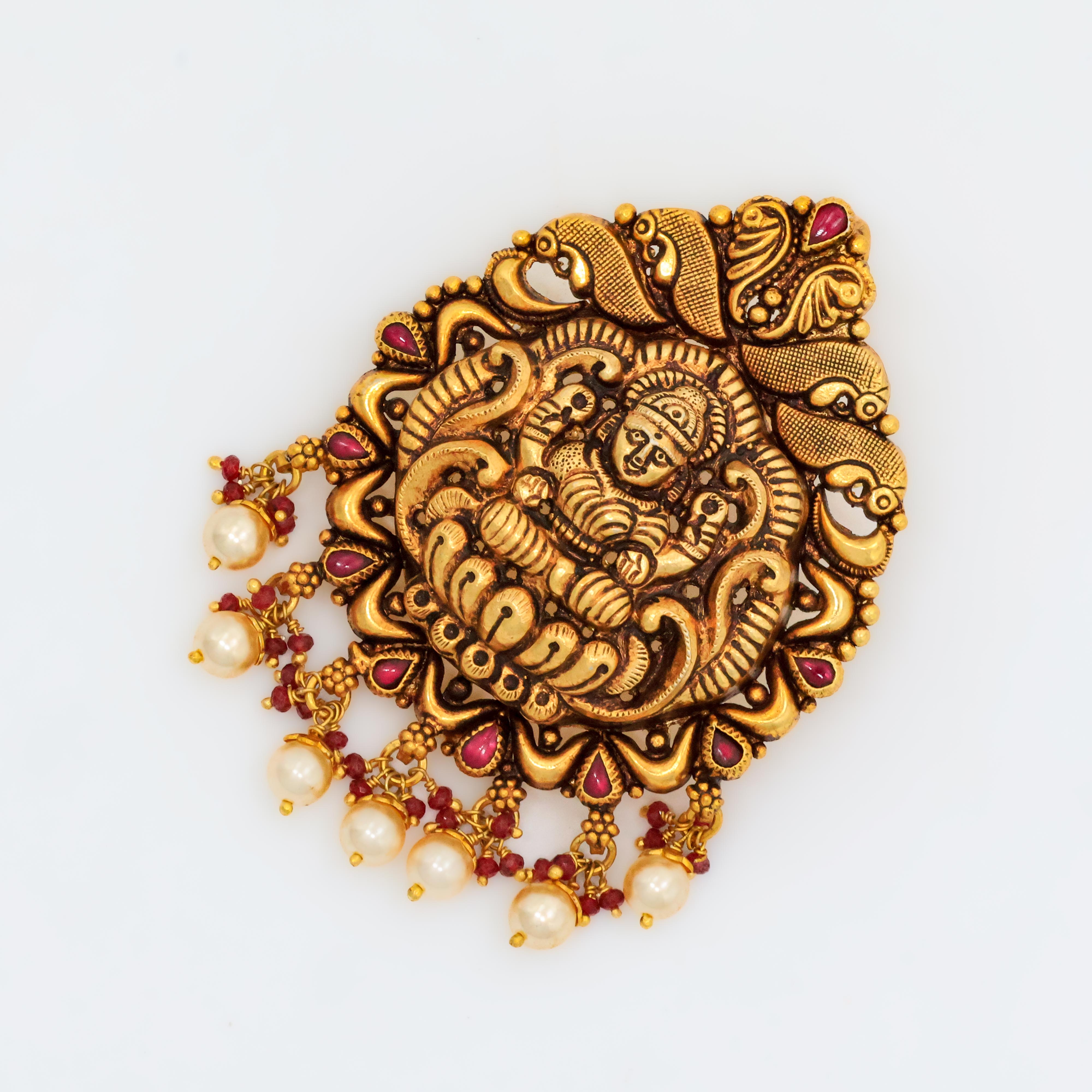 Arham Silver Palace - Gold Lakshmi Pendant