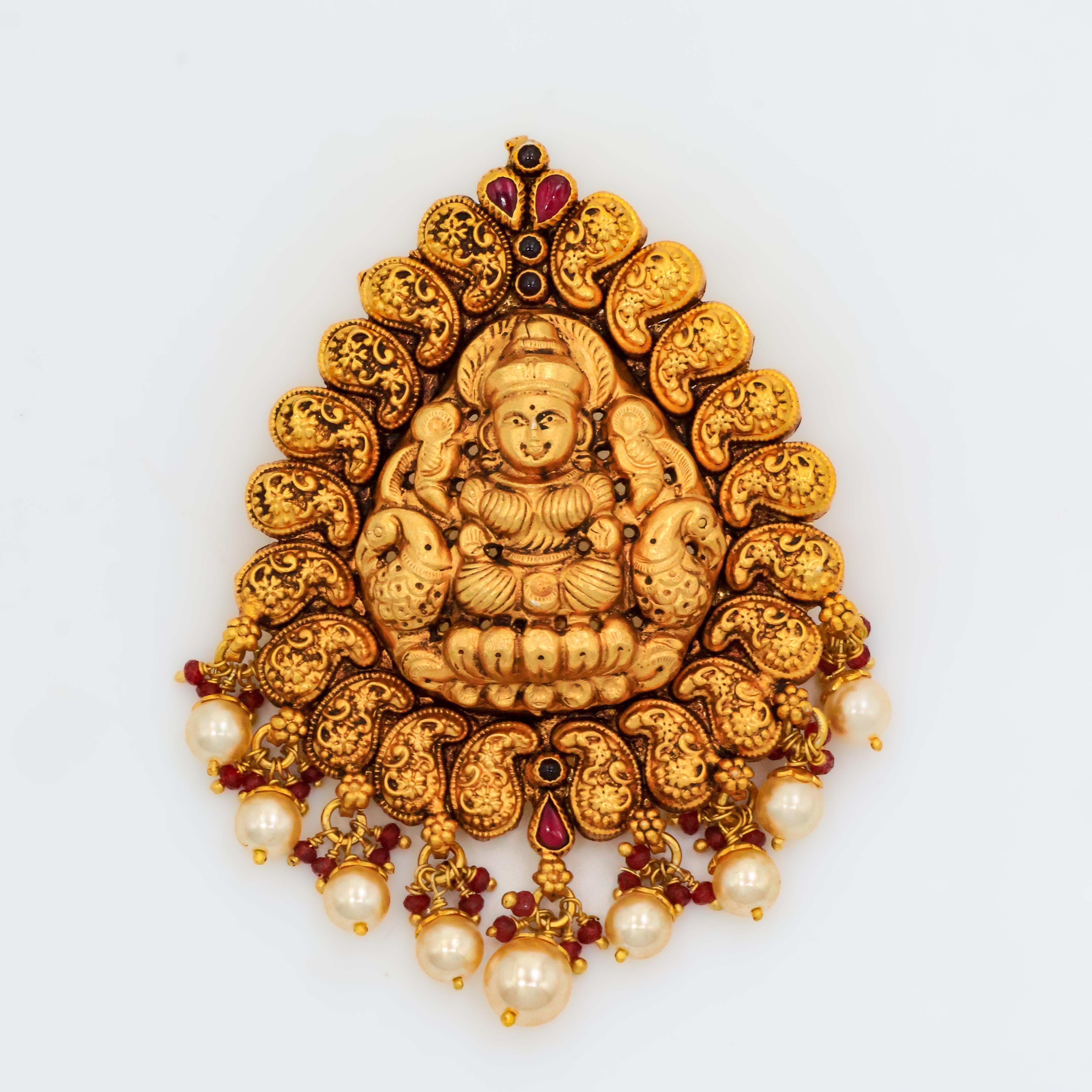 Arham Silver Palace - Gold Lakshmi Pendant