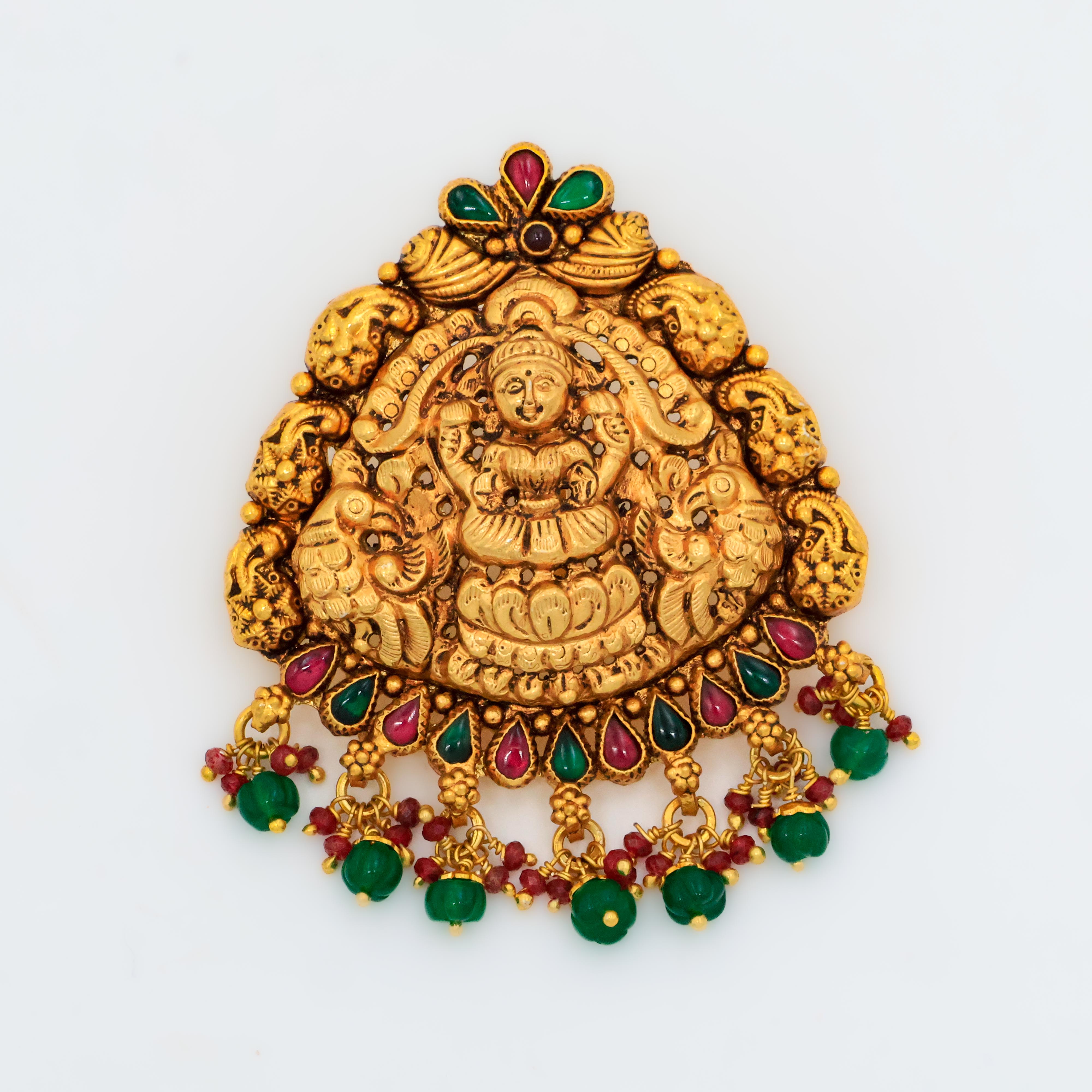 Arham Silver Palace - Gold Lakshmi Pendant