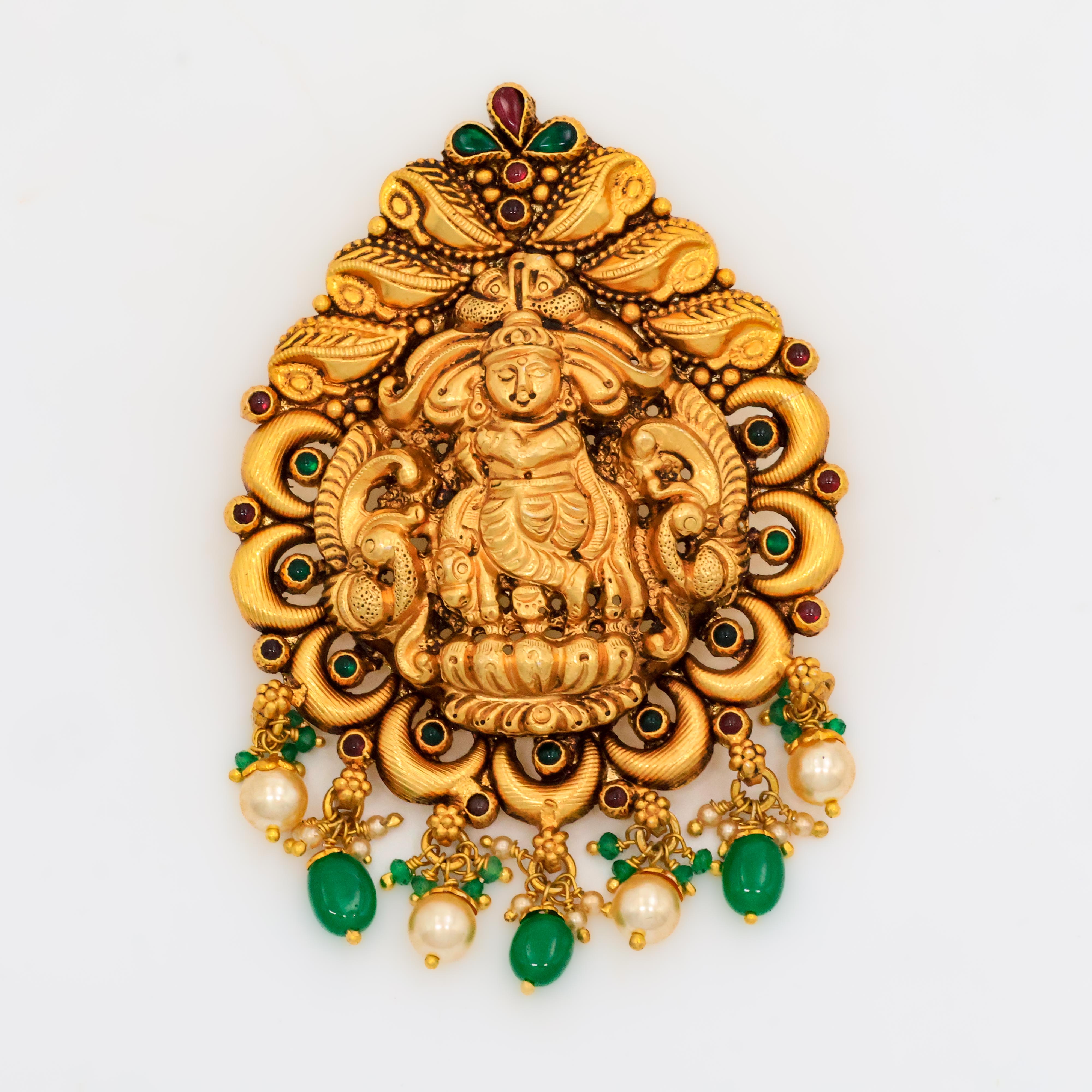 Arham Silver Palace - Gold Krishna Pendant