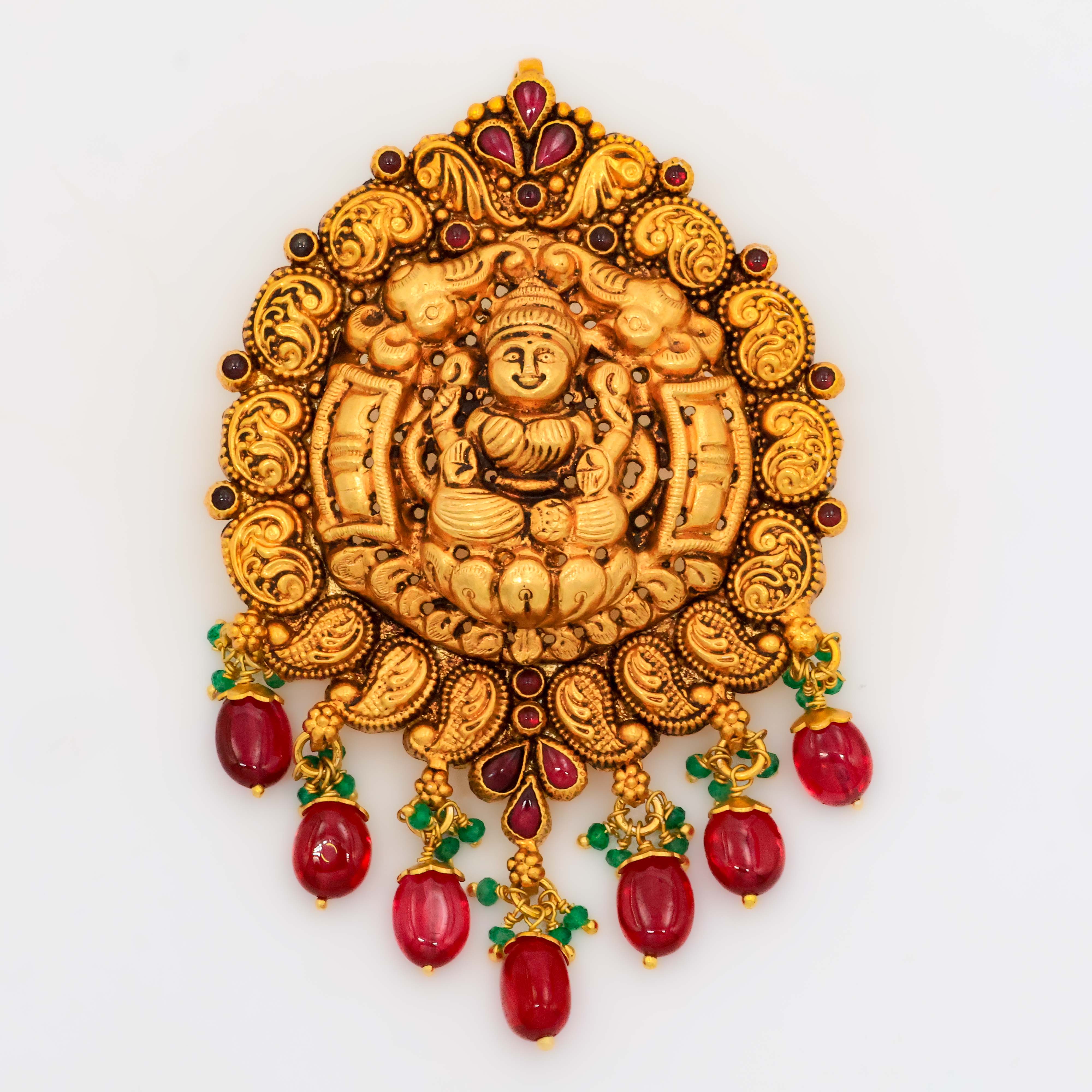 Arham Silver Palace - Gold Lakshmi Pendant