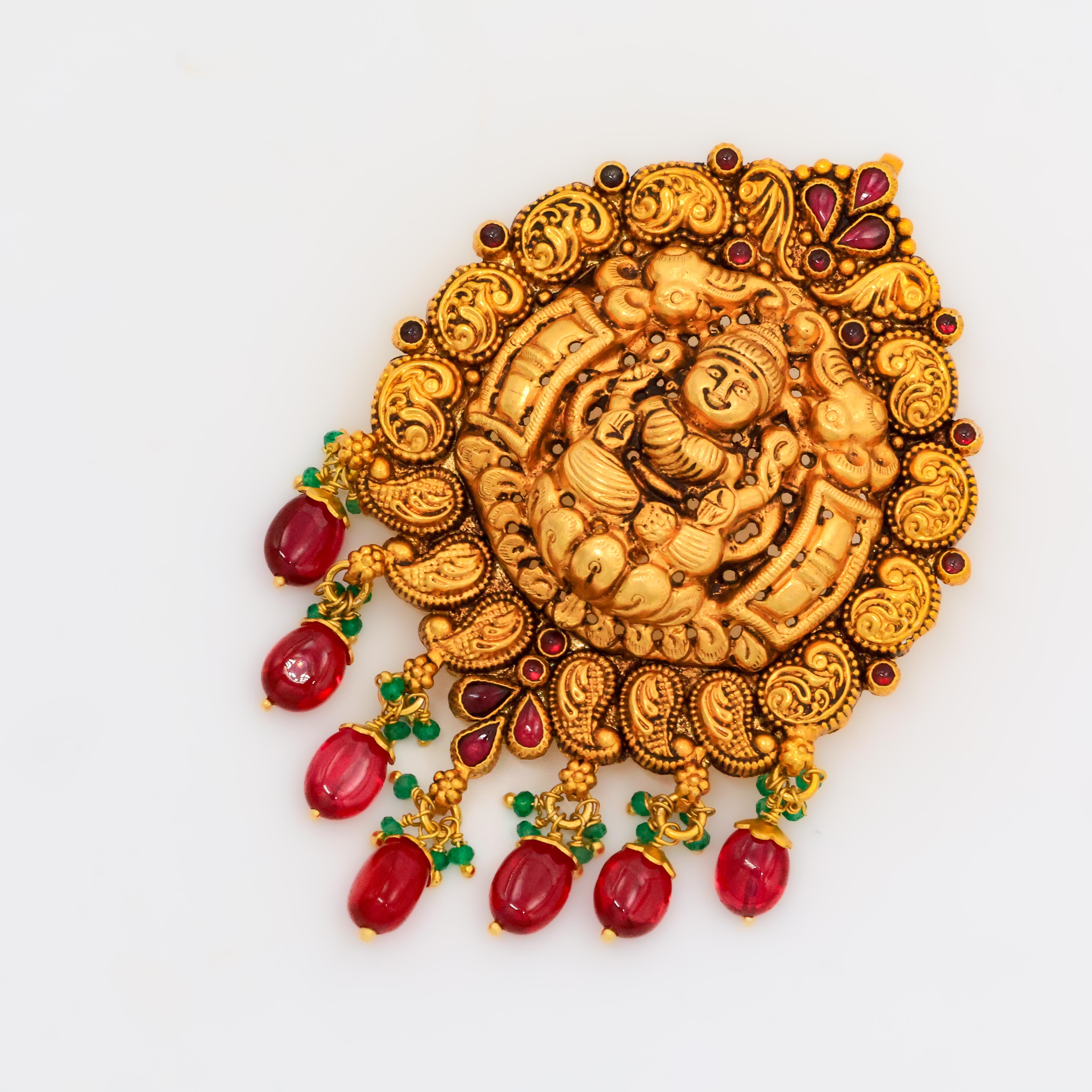 Arham Silver Palace - Gold Lakshmi Pendant