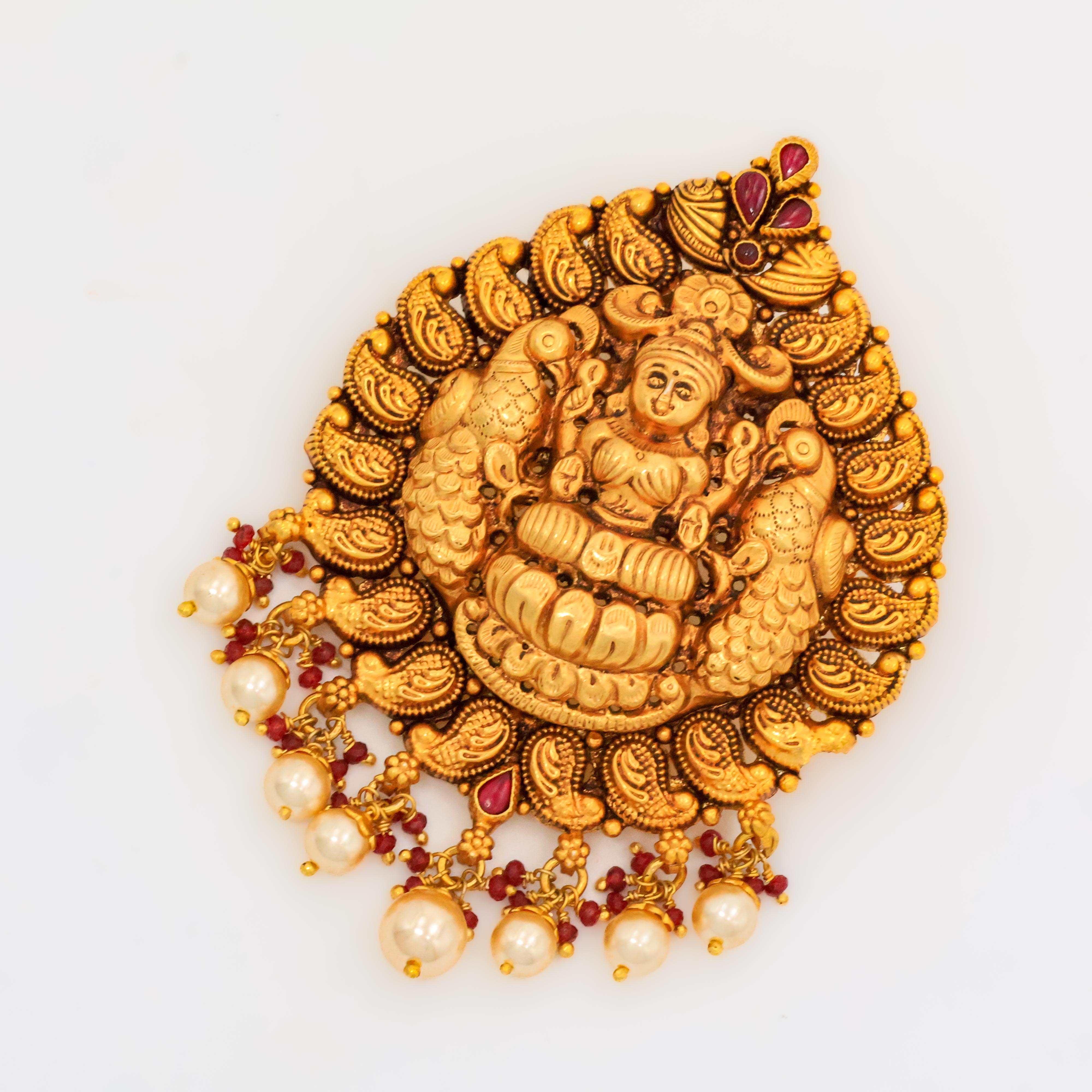 Arham Silver Palace - Gold Lakshmi Pendant