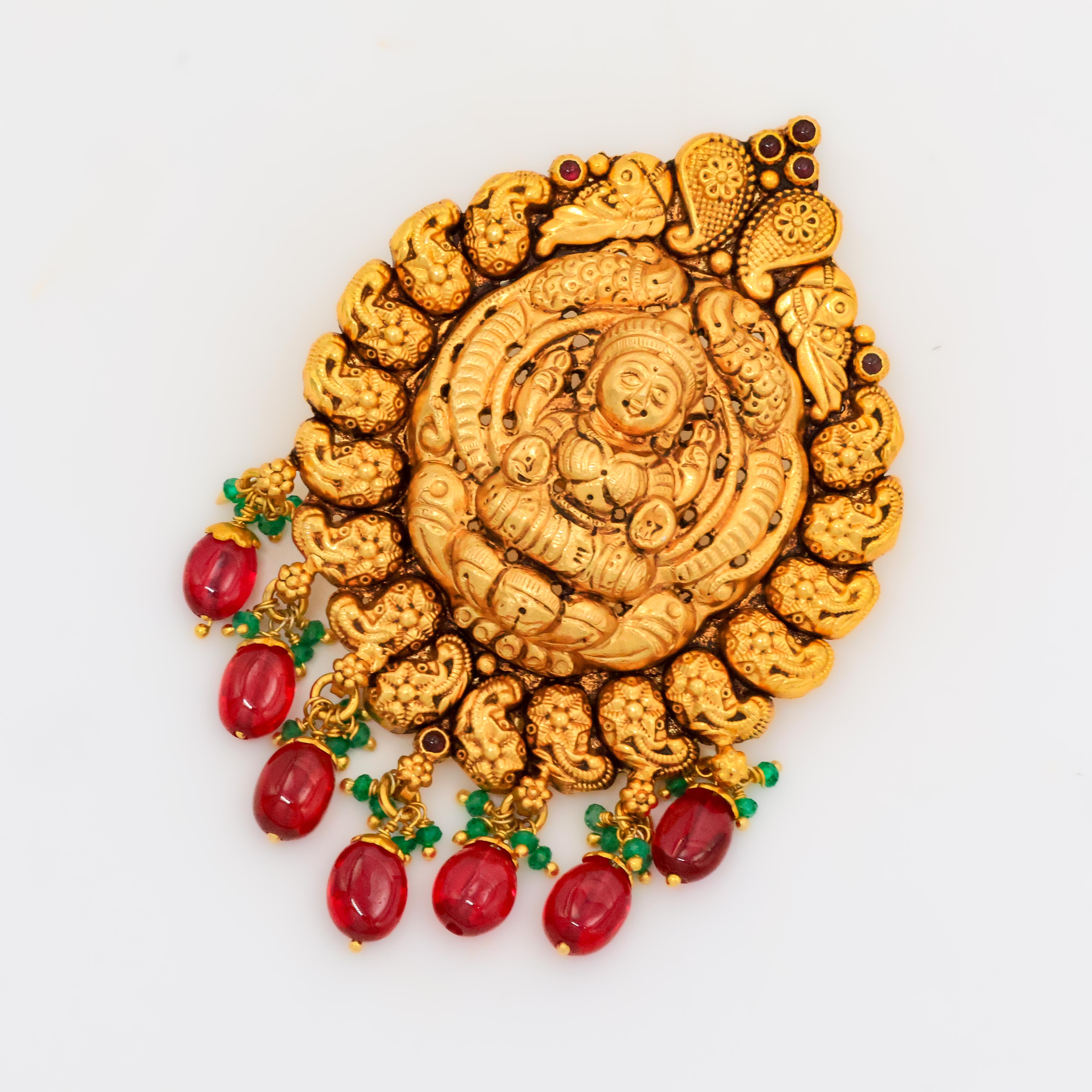 Arham Silver Palace - Gold Lakshmi Pendant