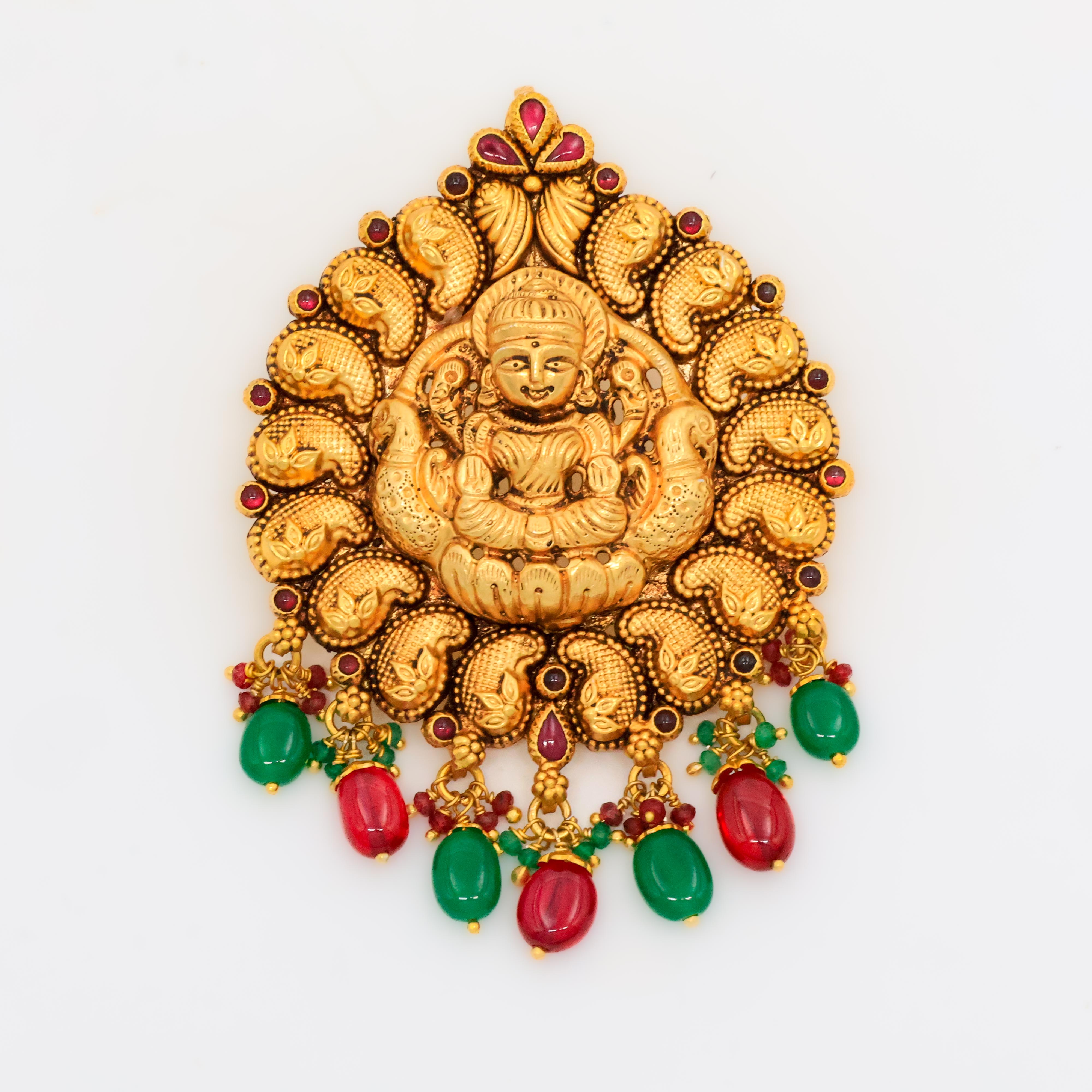 Arham Silver Palace - Gold Lakshmi Pendant