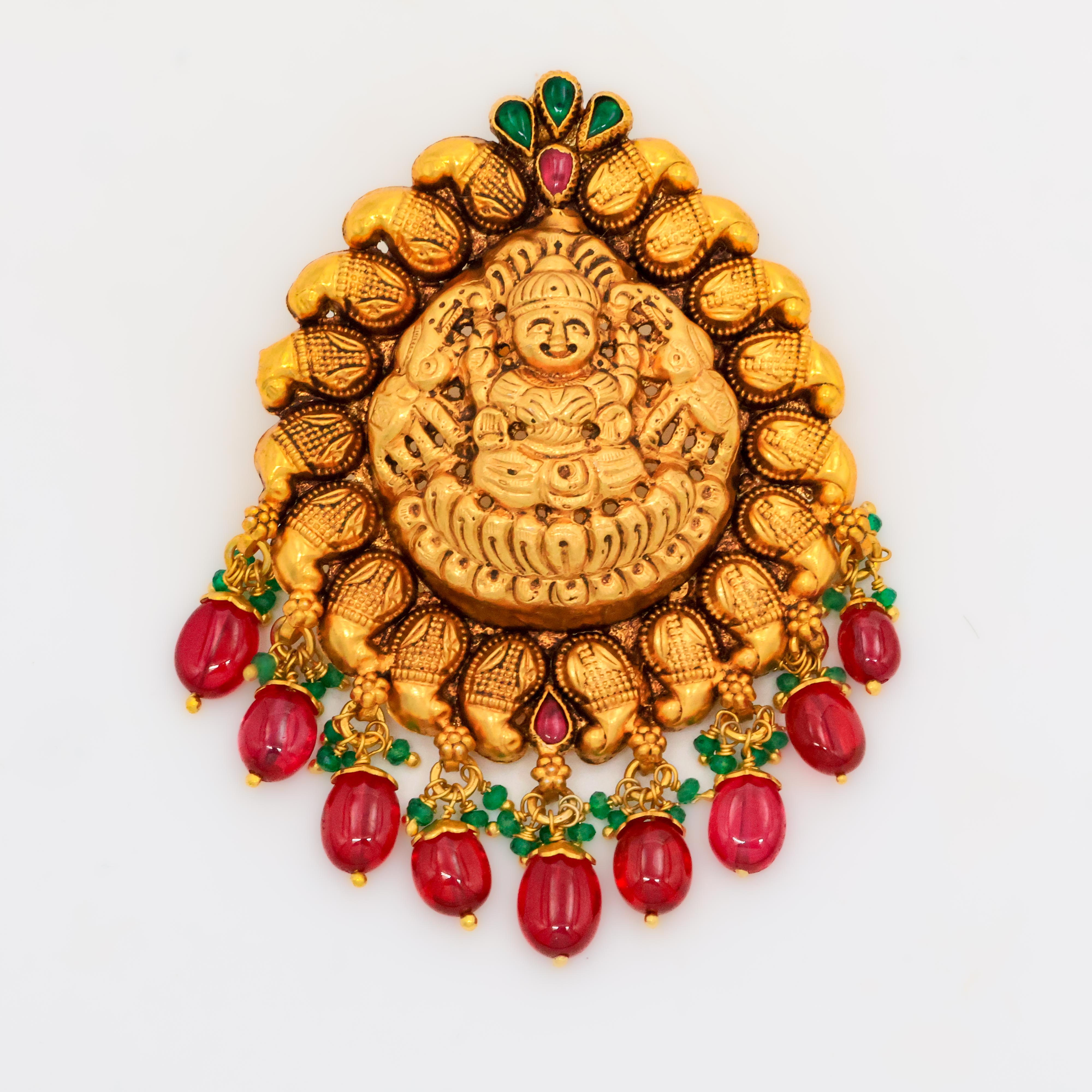 Arham Silver Palace - Gold Laxmi Pendant