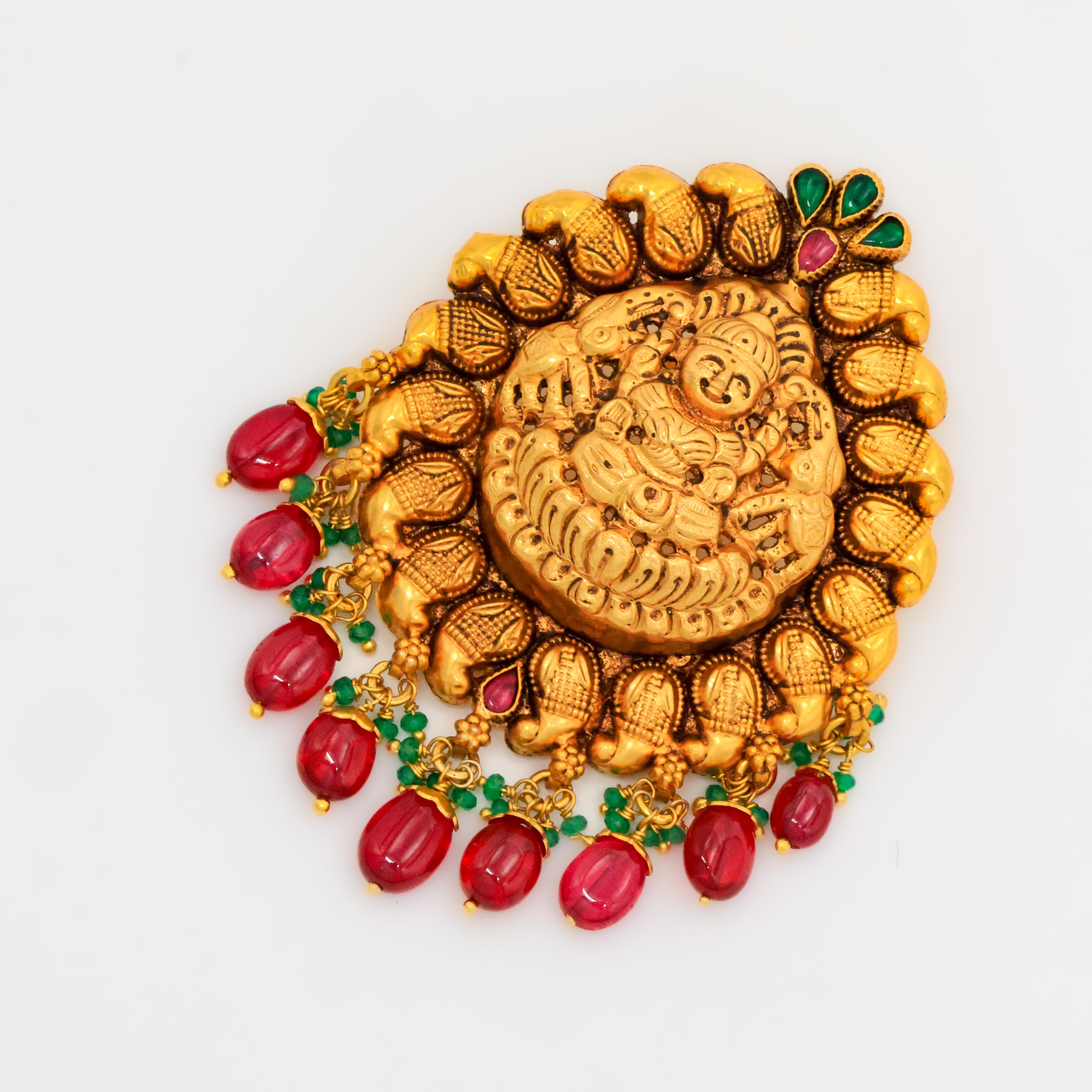 Arham Silver Palace - Gold Laxmi Pendant