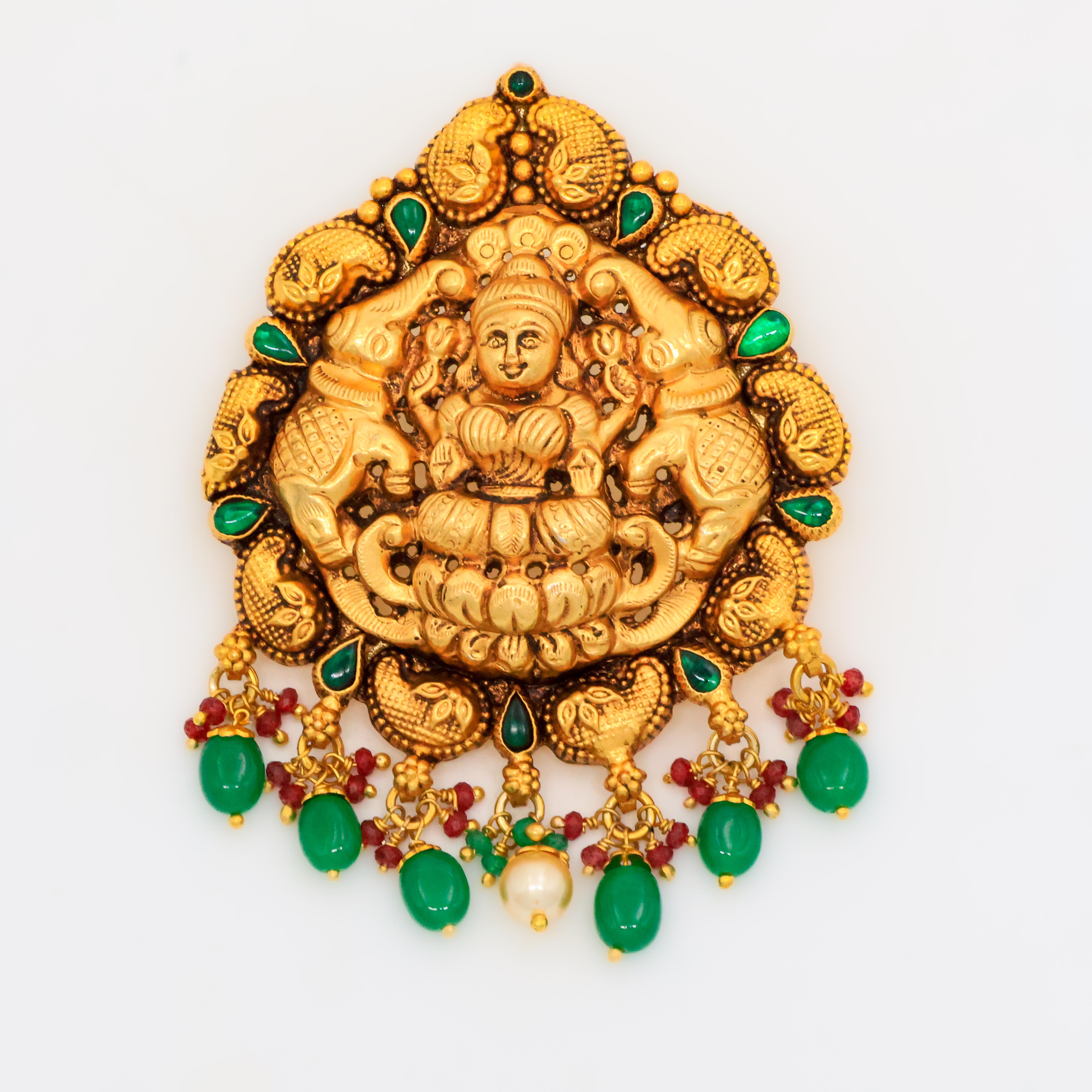 Arham Silver Palace - Gold Lakshmi Pendant
