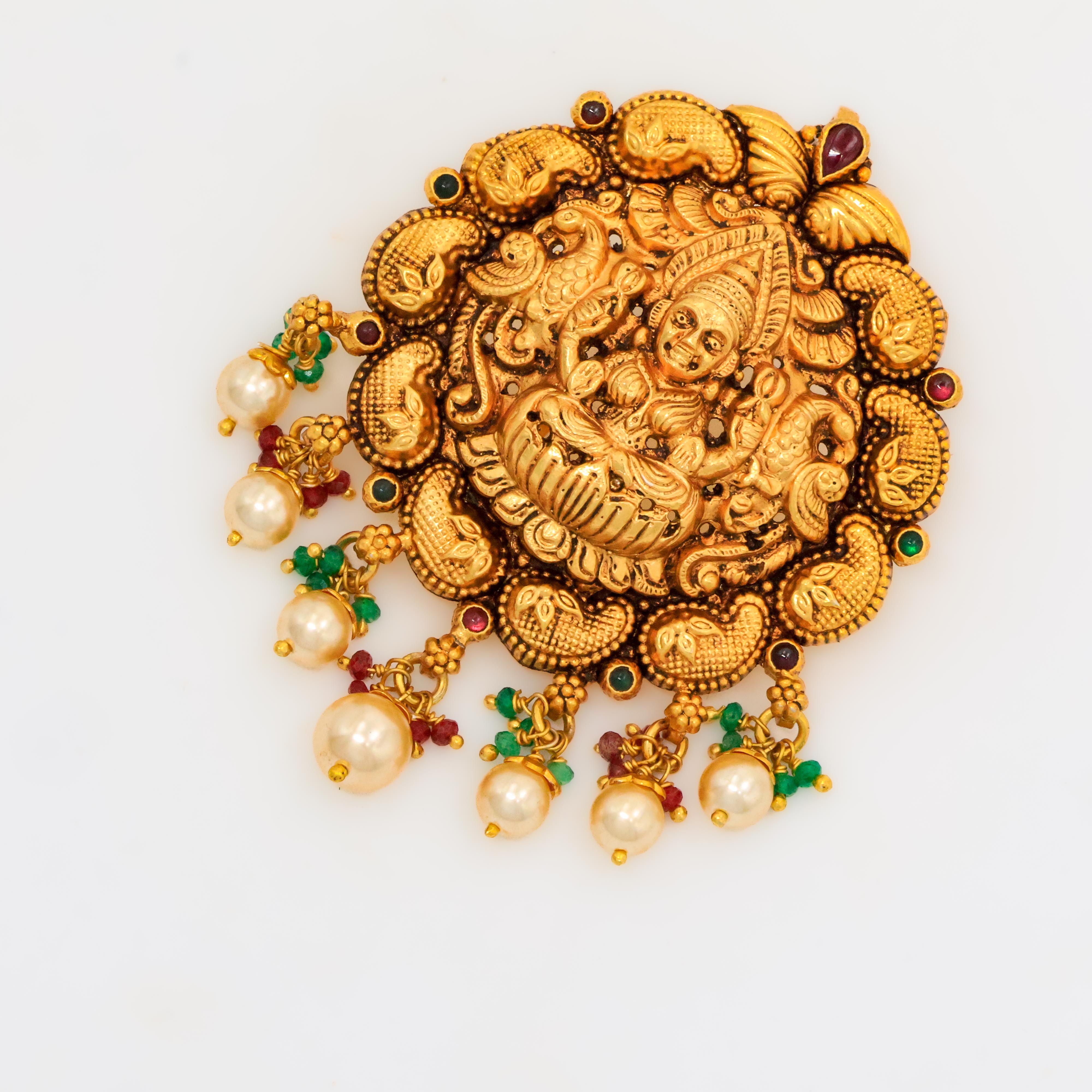 Arham Silver Palace - Gold Lakshmi Pendant