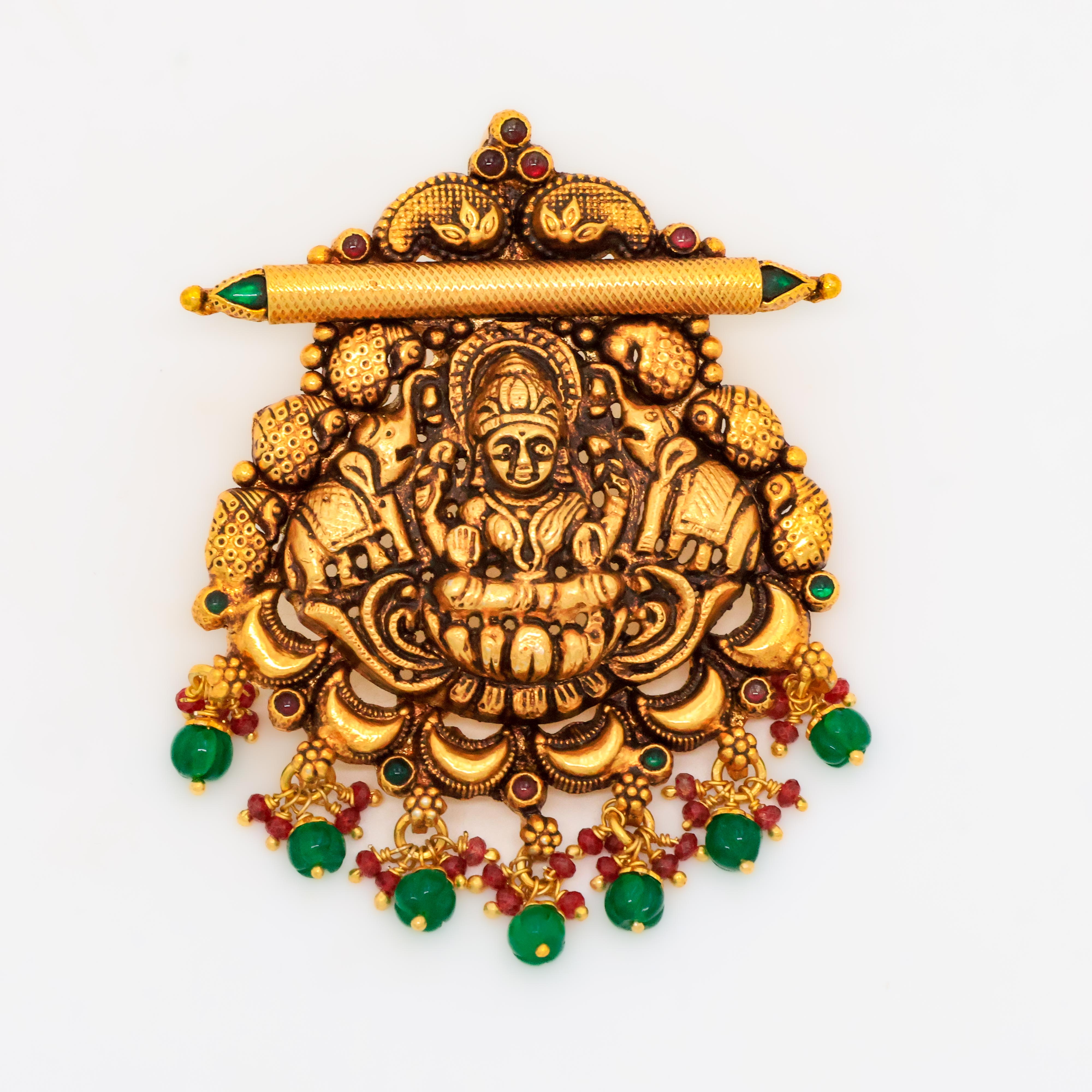 Arham Silver Palace - Gold Lakshmi Pendant
