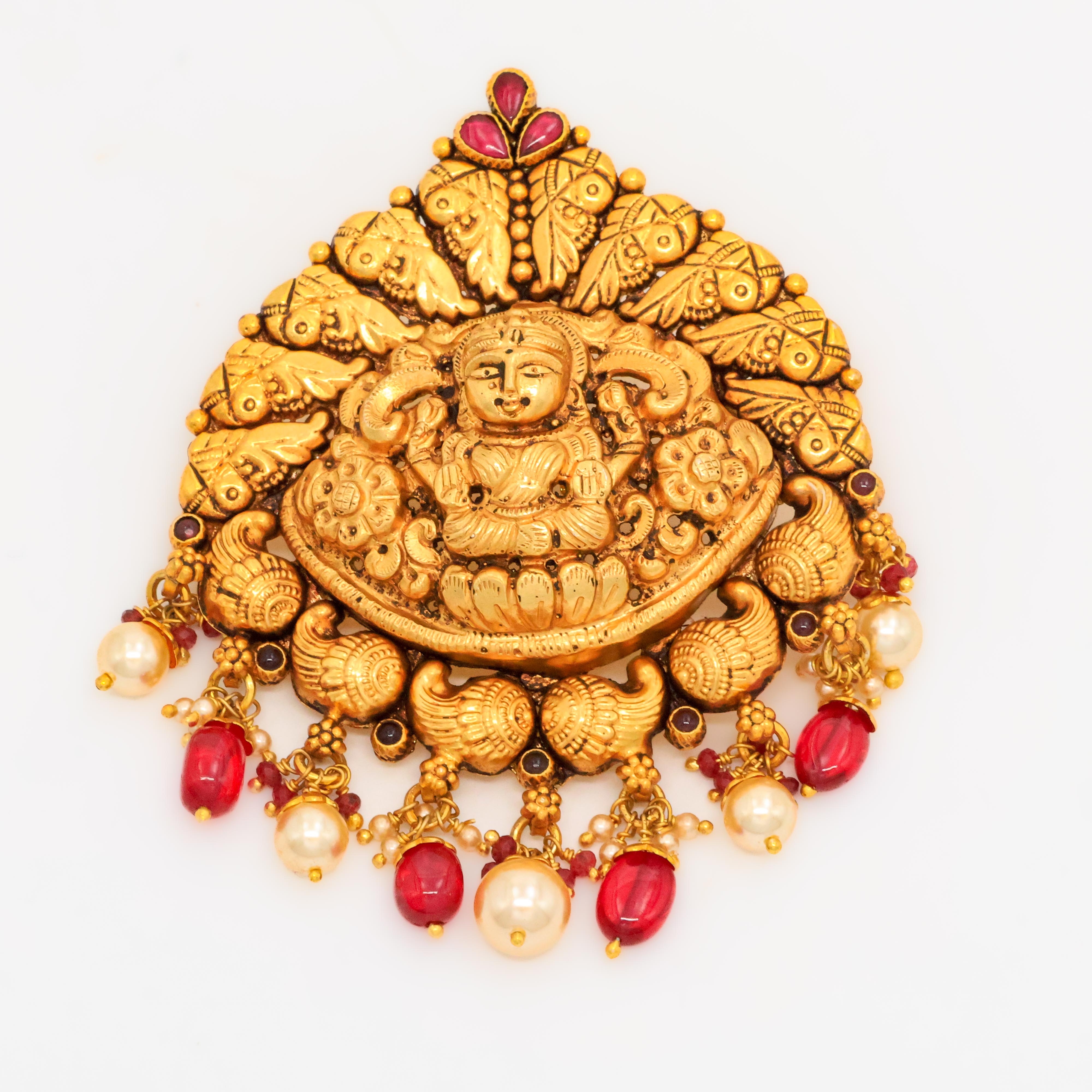 Arham Silver Palace - Gold Lakshmi Pendant