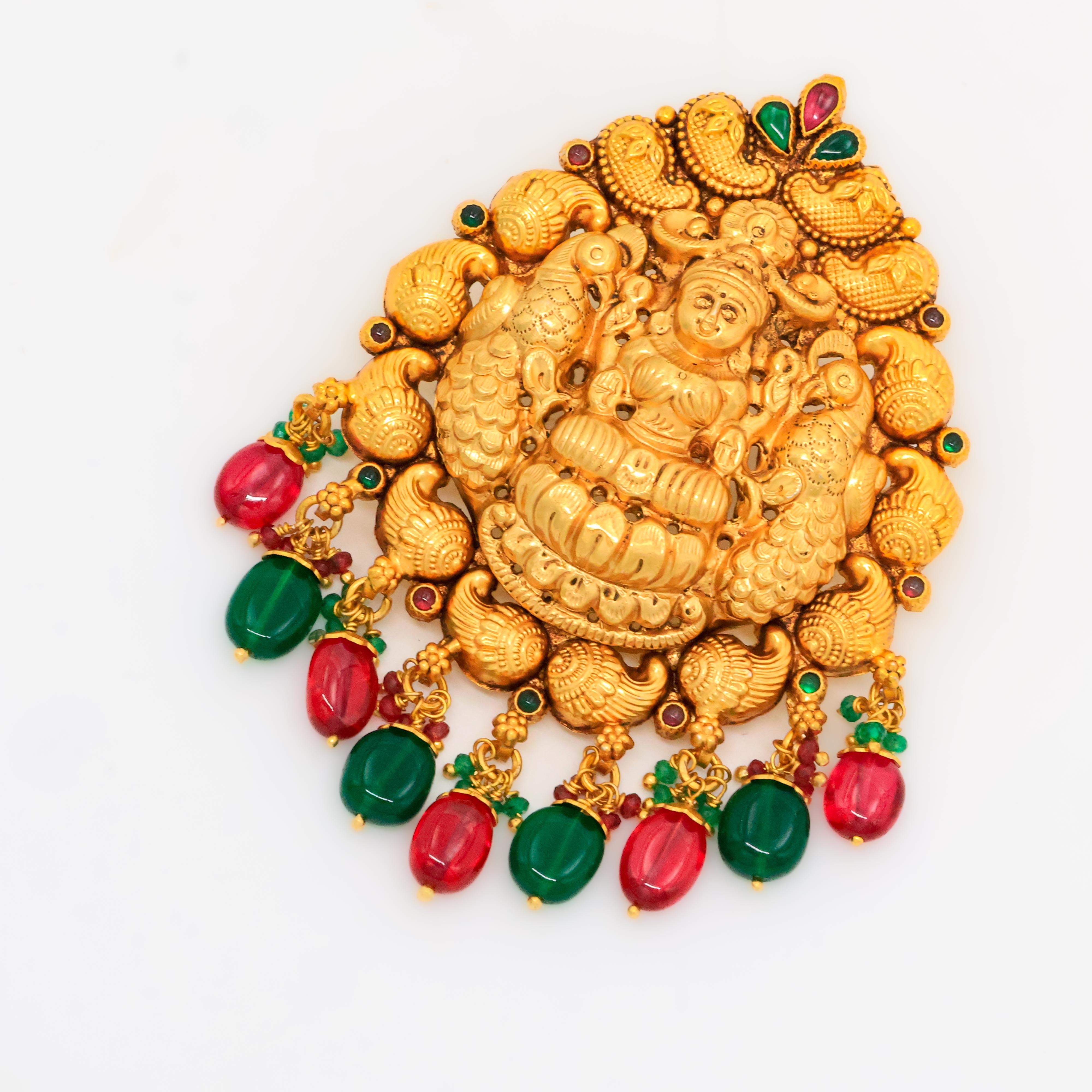 Arham Silver Palace - Gold Lakshmi Pendant