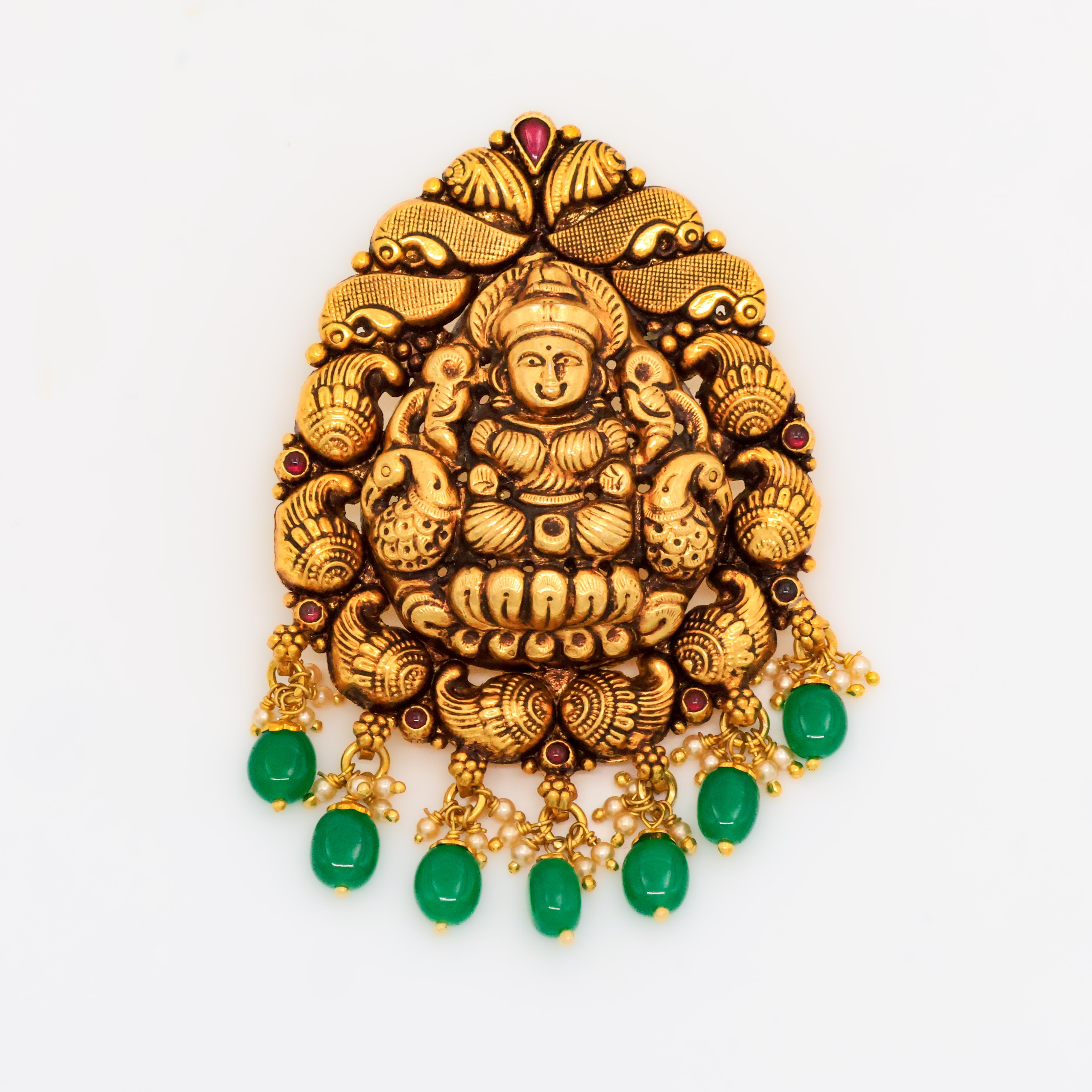 Arham Silver Palace - Gold Lakshmi Pendant