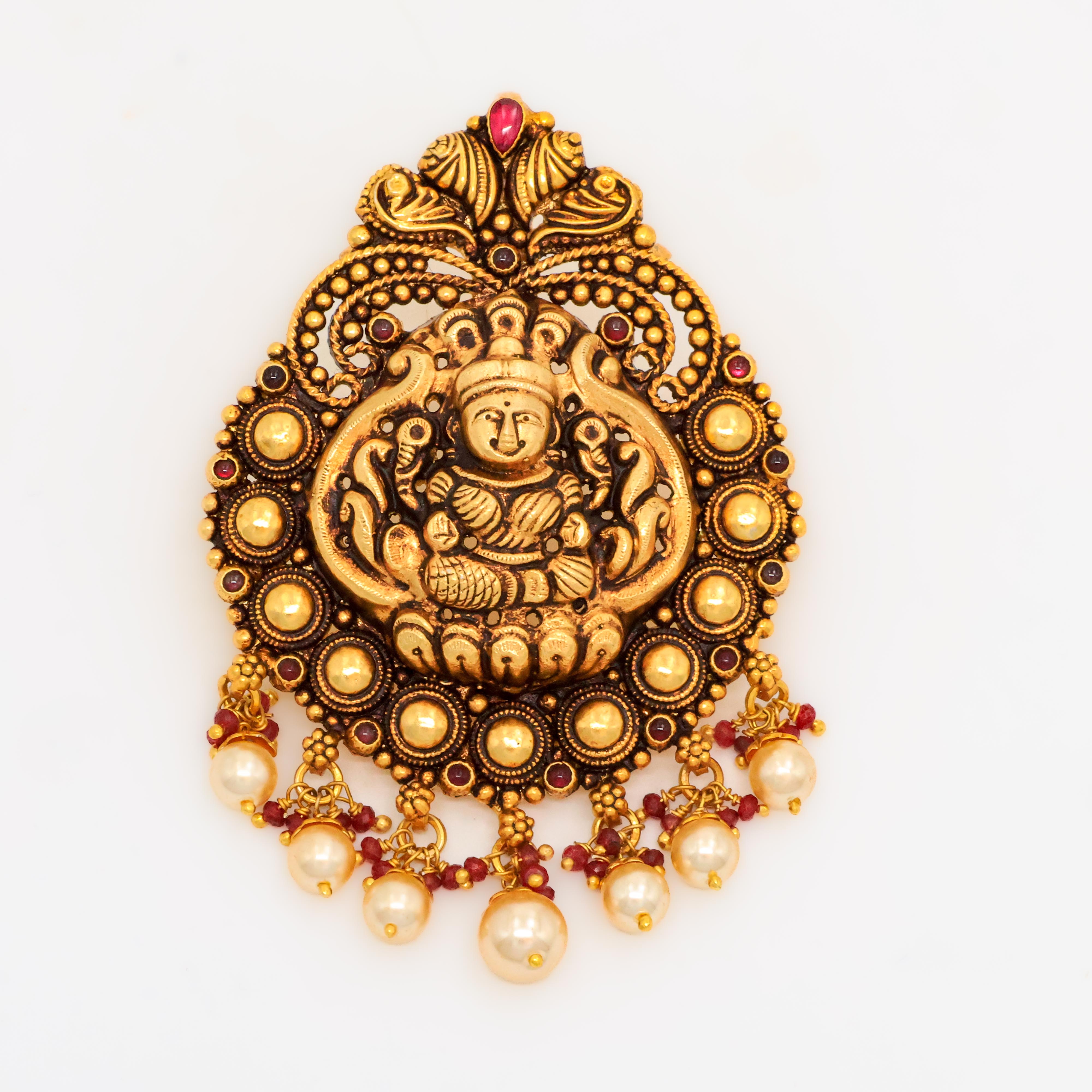 Arham Silver Palace - Gold Lakshmi Pendant
