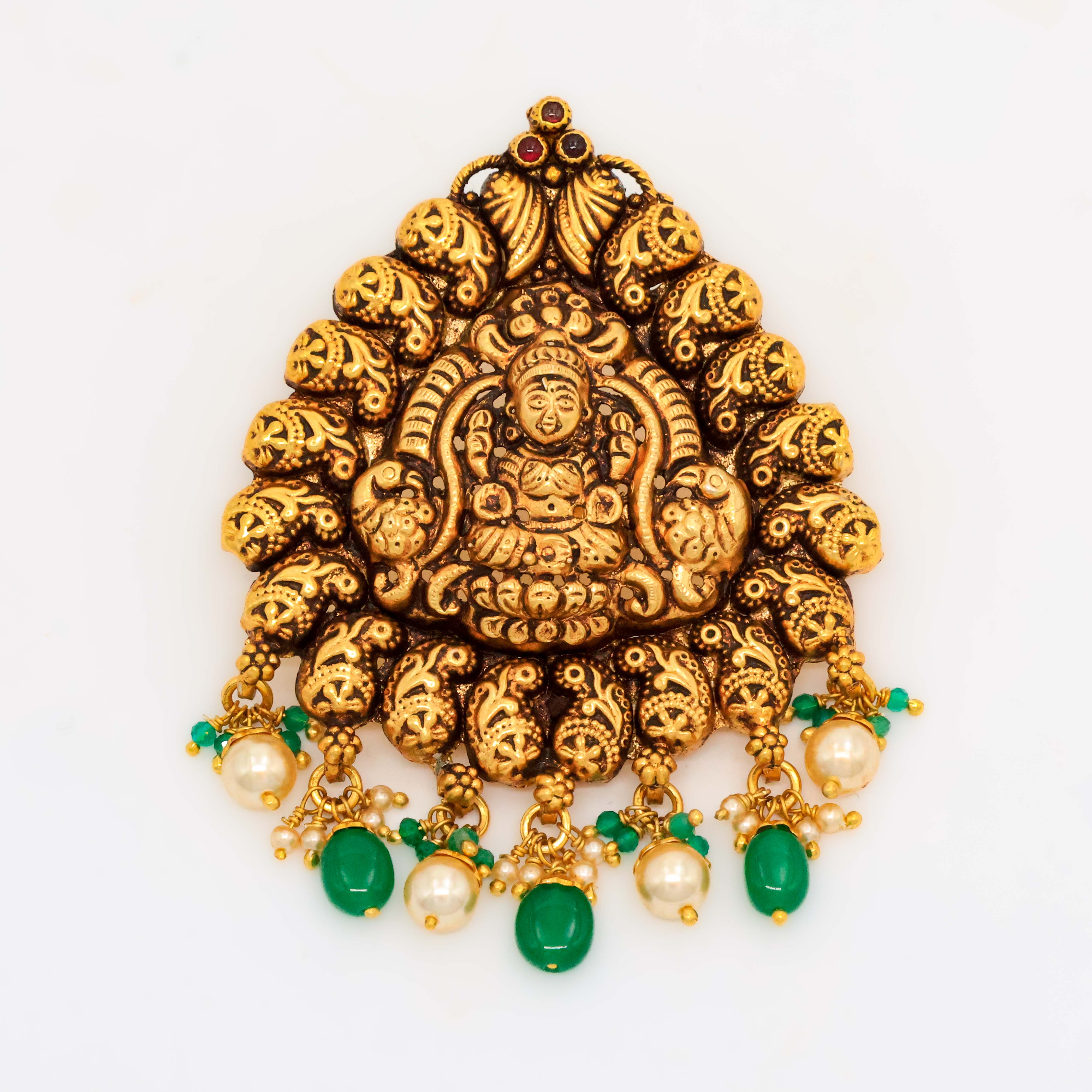 Arham Silver Palace - Gold Lakshmi Pendant