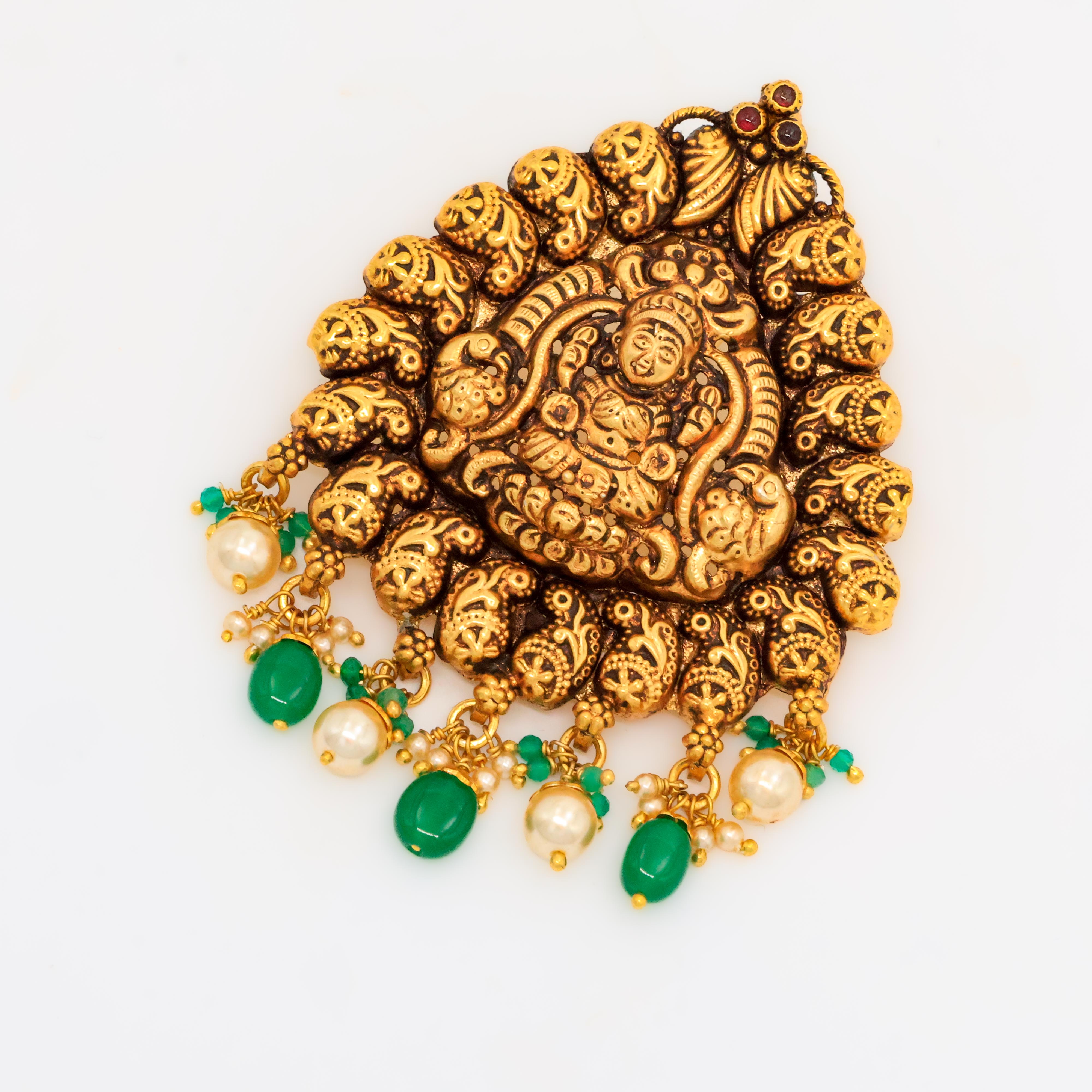 Arham Silver Palace - Gold Lakshmi Pendant