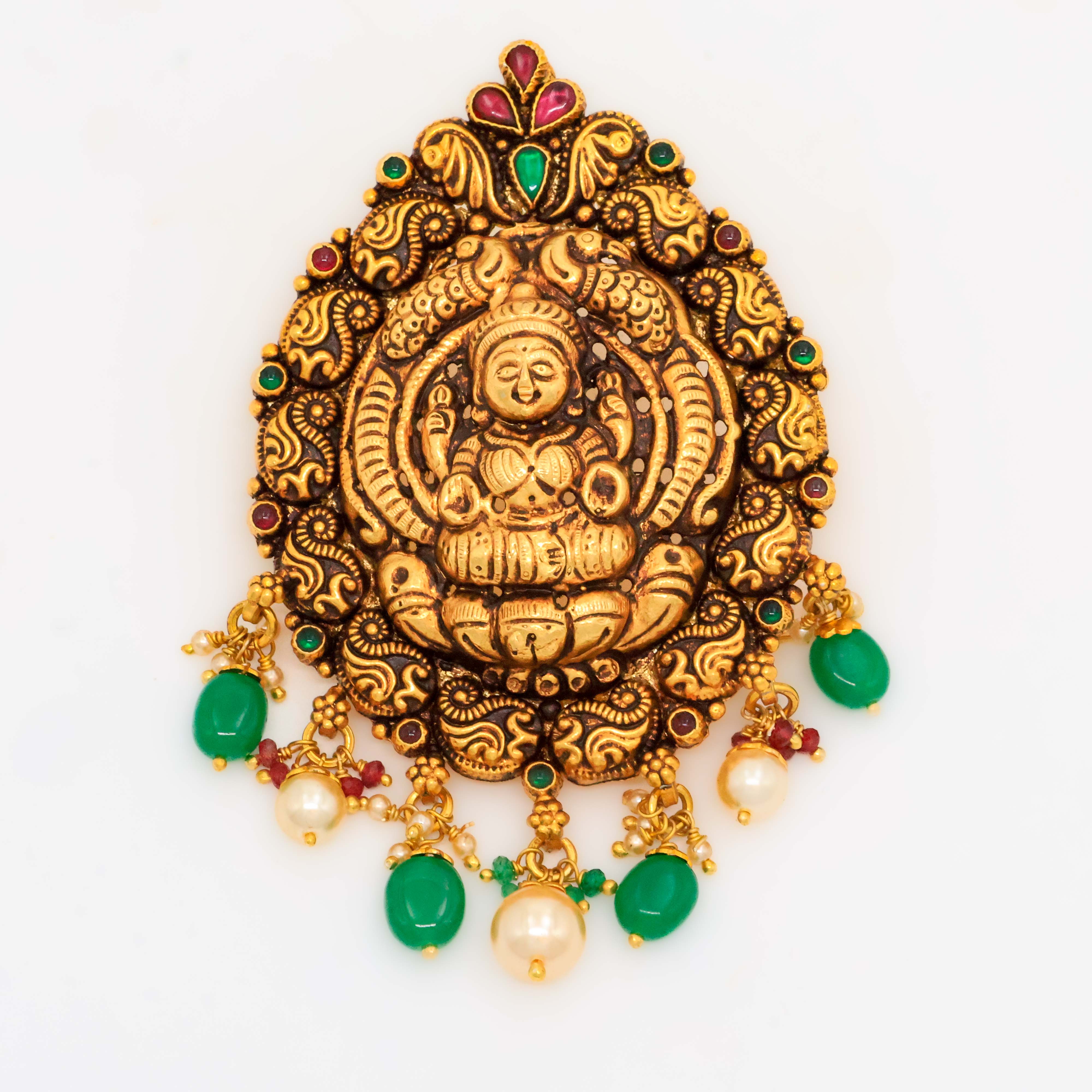 Arham Silver Palace - Gold Lakshmi Pendant