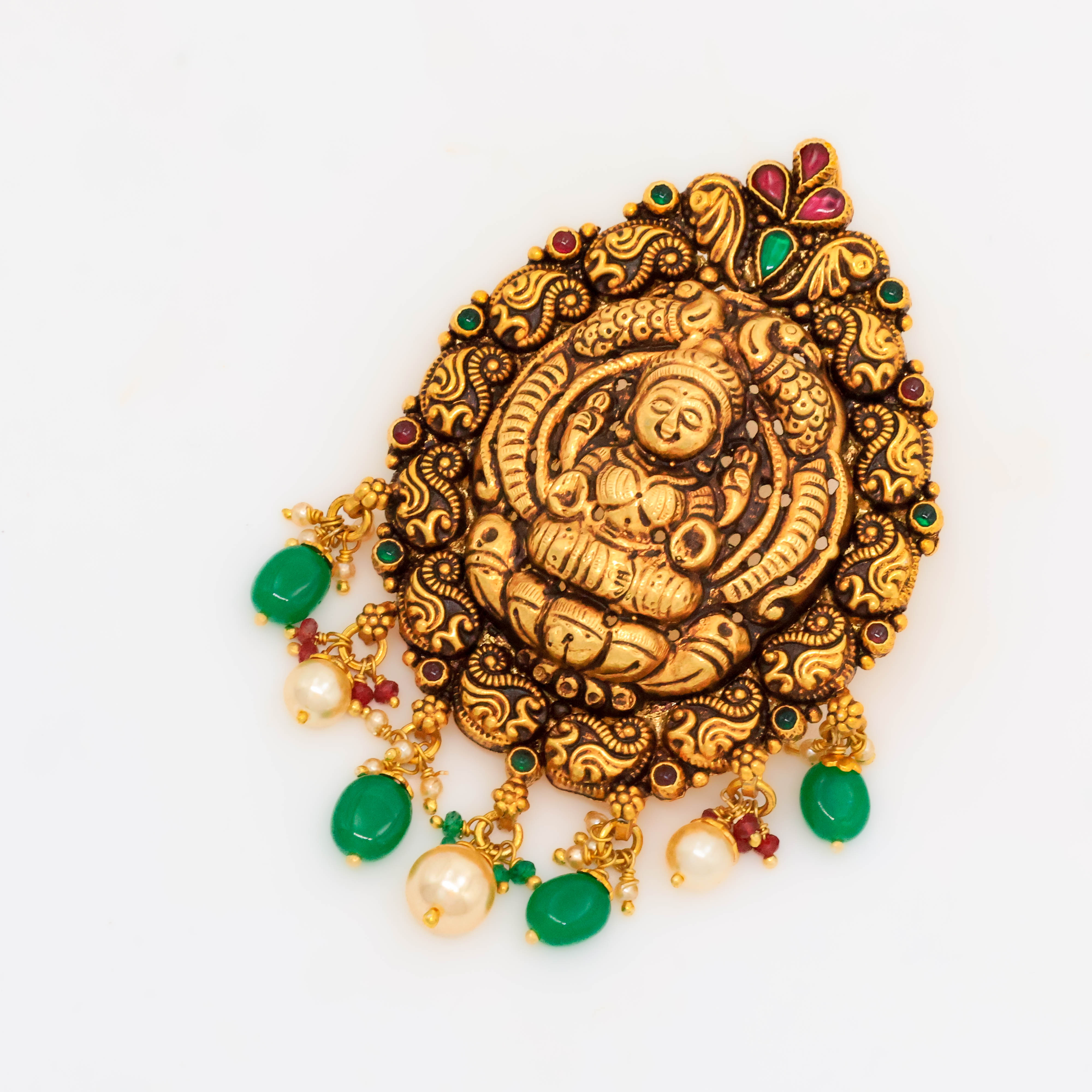 Arham Silver Palace - Gold Lakshmi Pendant