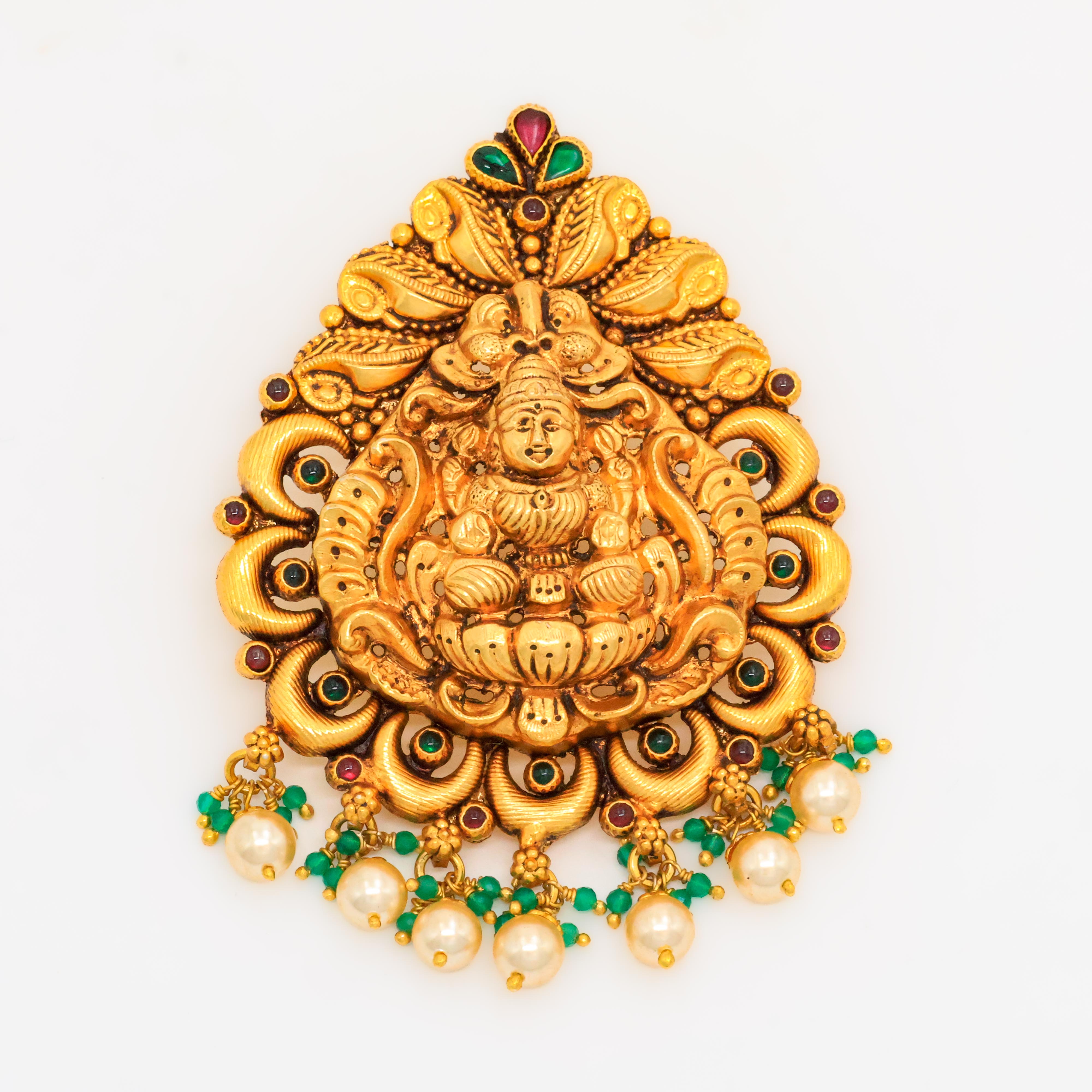 Arham Silver Palace - Gold Lakshmi Pendant