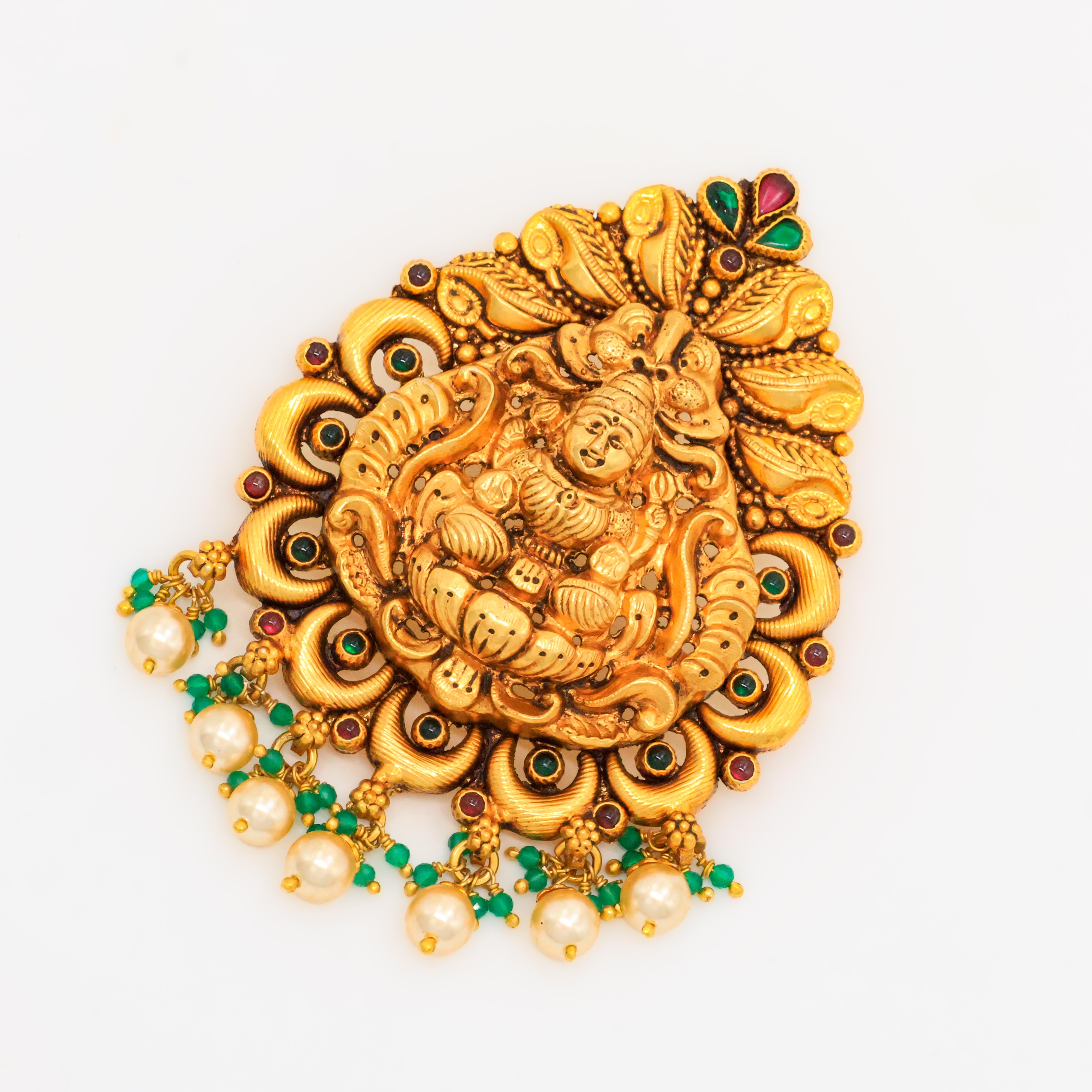 Arham Silver Palace - Gold Lakshmi Pendant