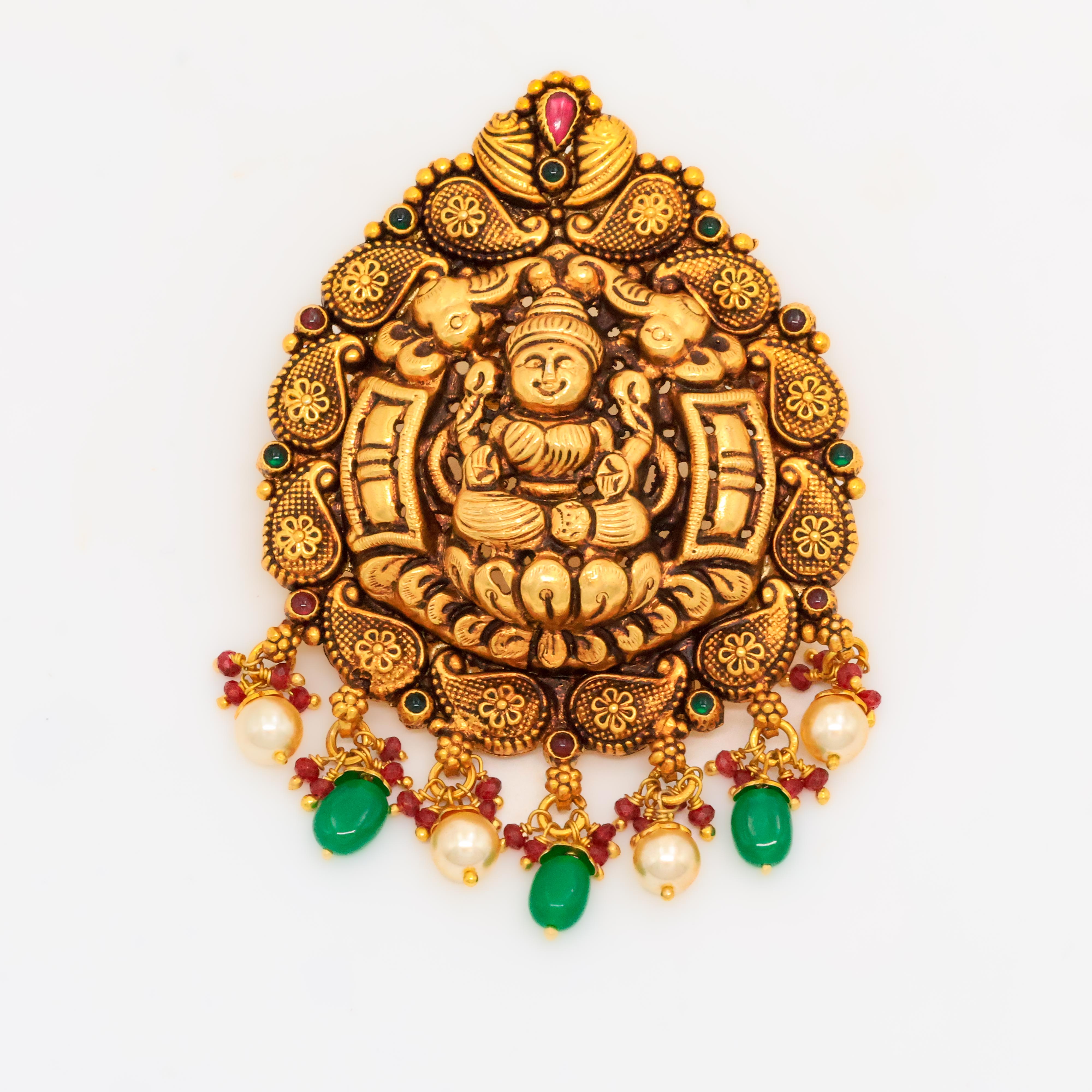 Arham Silver Palace - Gold Lakshmi Pendant