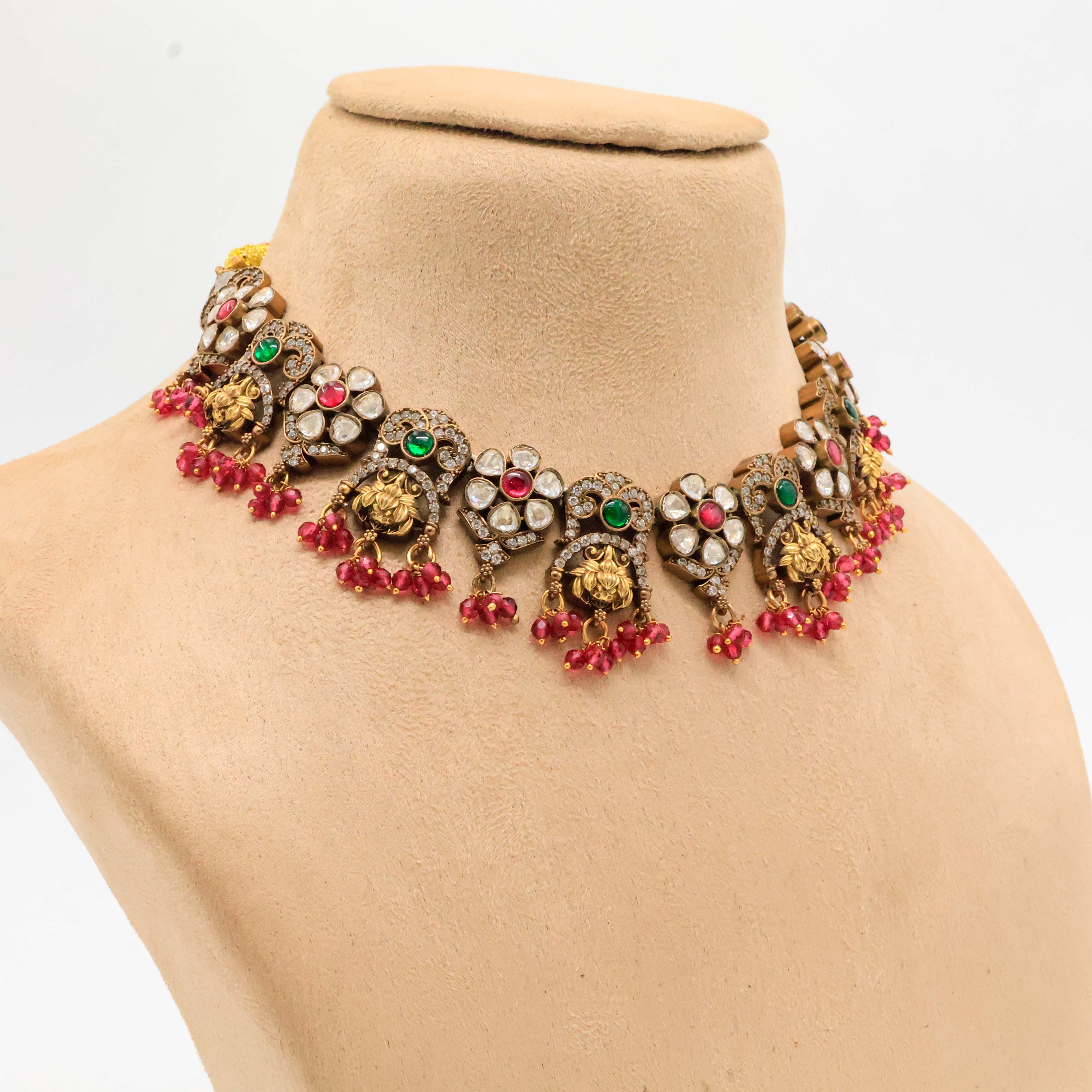 Arham Silver Palace - Gold Polish Necklace