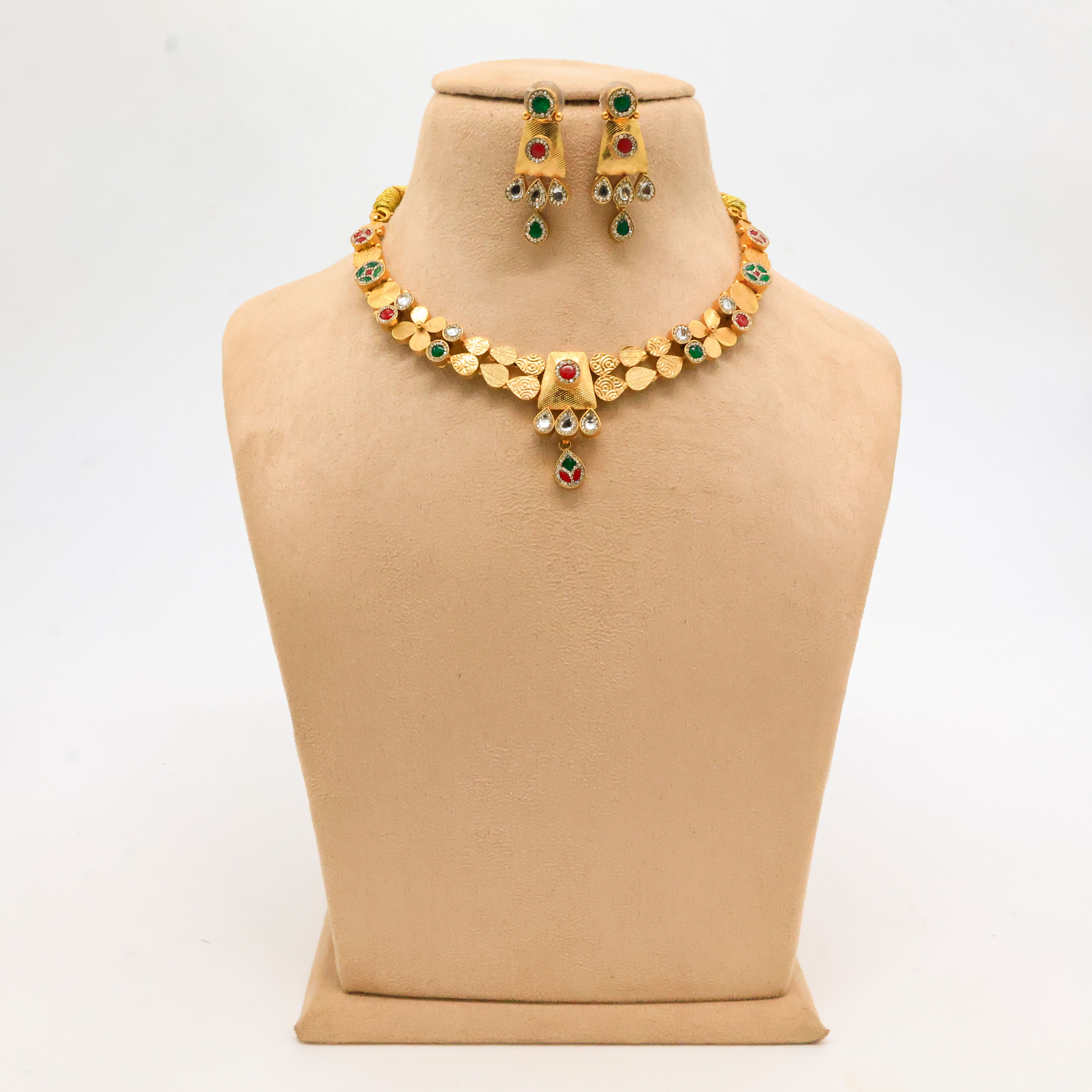Arham Silver Palace - Gold Floral Necklace