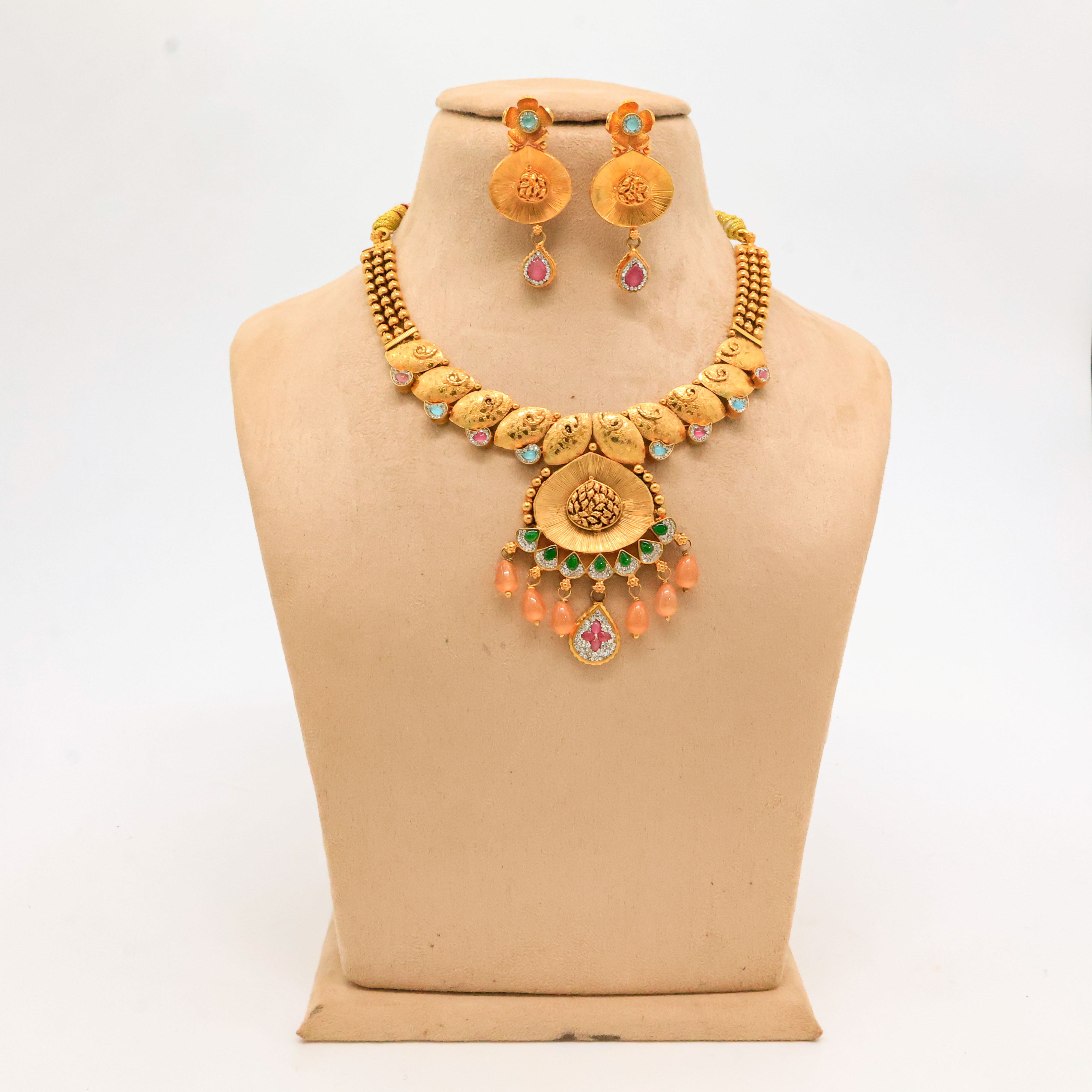 Arham Silver Palace - Gold Polish Necklace