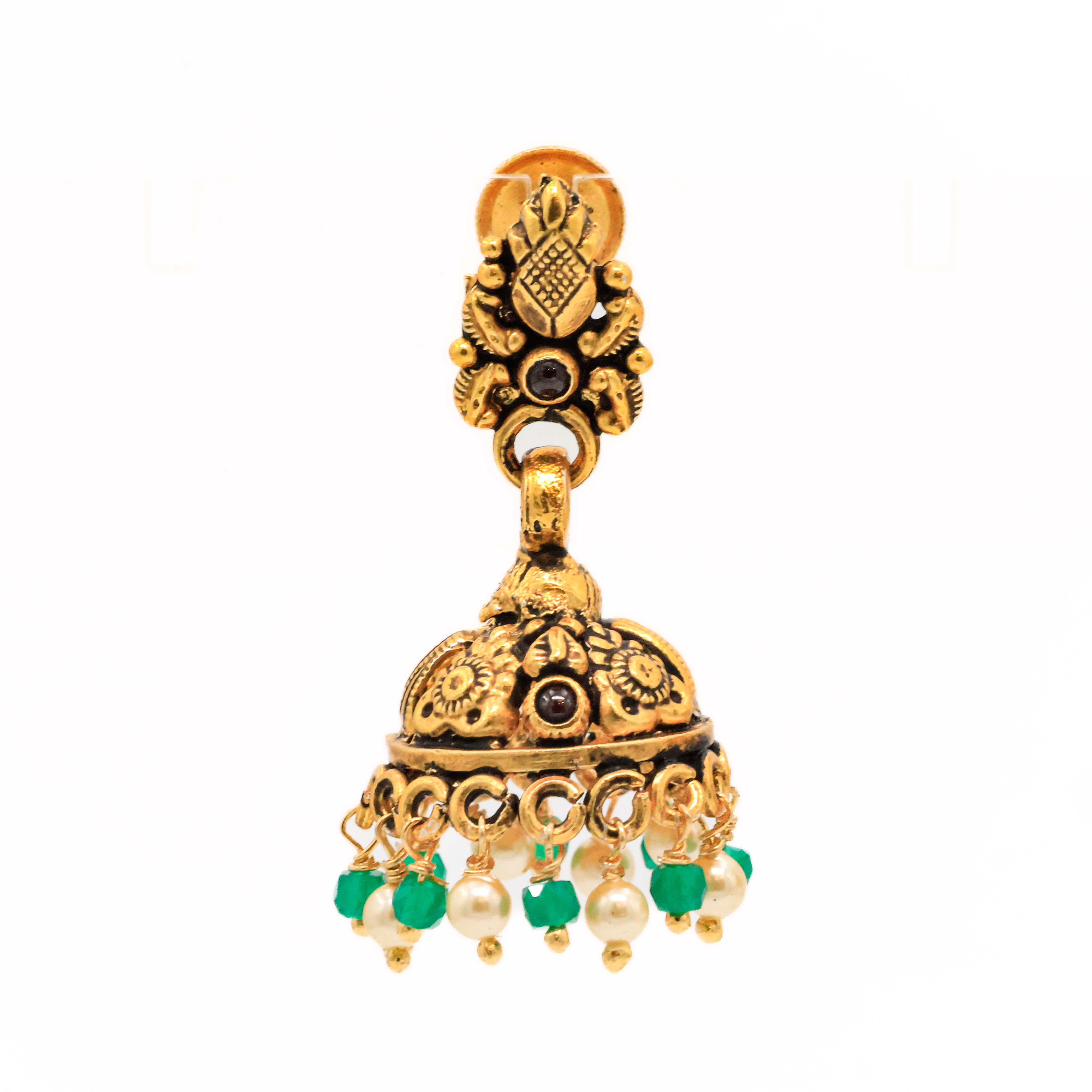 Arham Silver Palace - Gold Jhumka Earrings