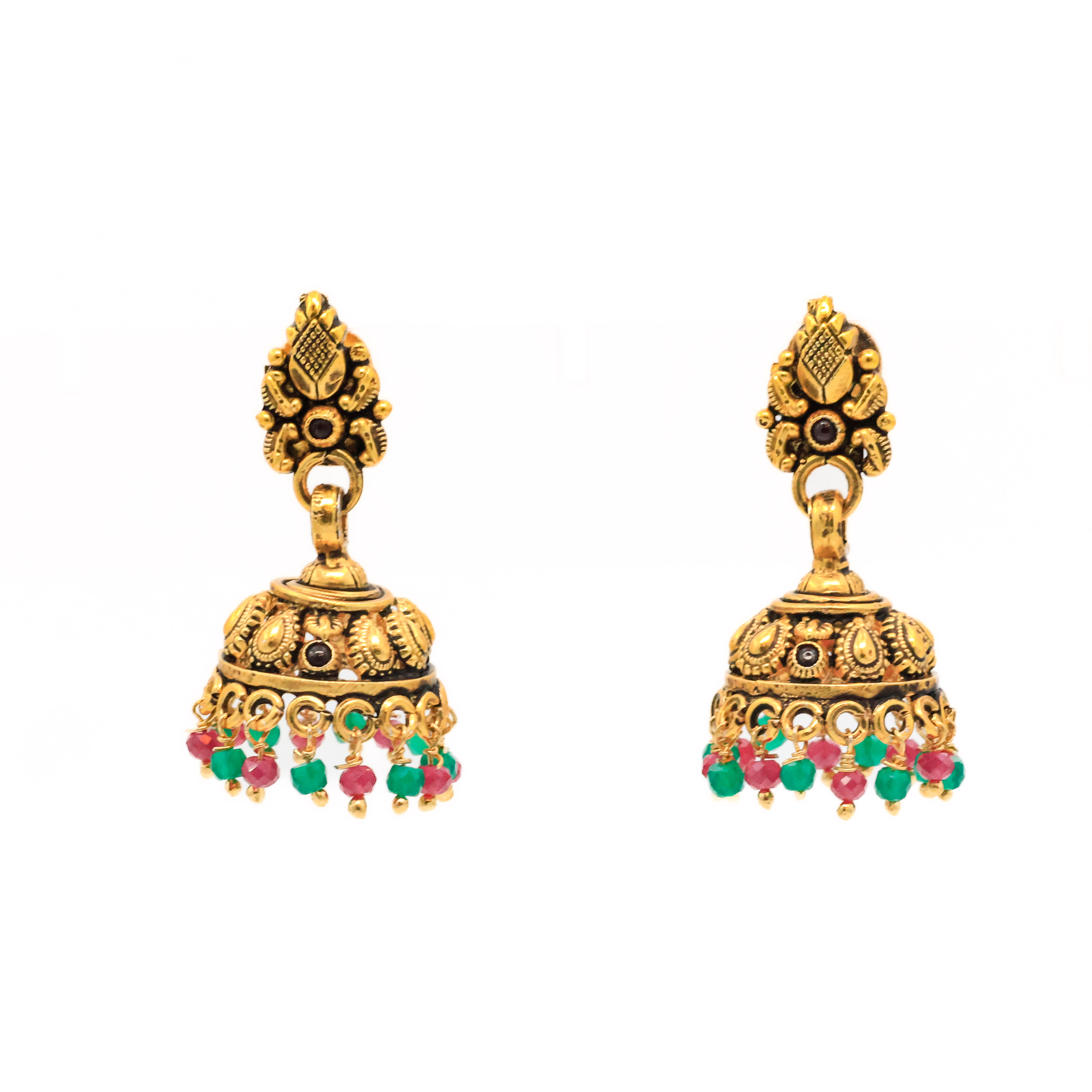 Arham Silver Palace - Gold Jhumka Earrings