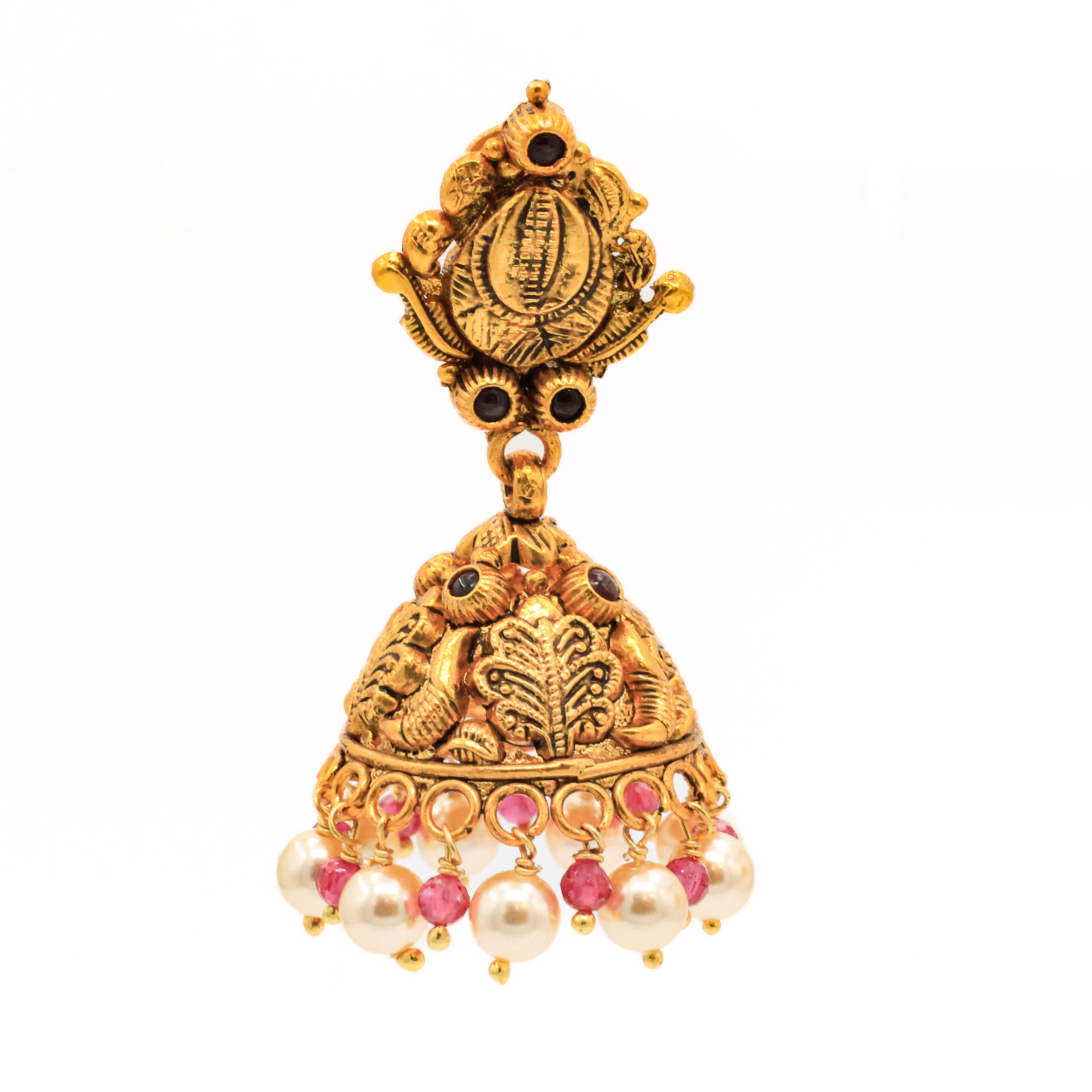 Arham Silver Palace - Gold Jhumka Earrings